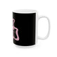 Retro Pink “Stay Weird” Typography Ceramic Mug, (11oz, 15oz) - snazzymerch