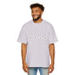 Minimal White Orbit Men's Heavy Oversized Tee - snazzymerch
