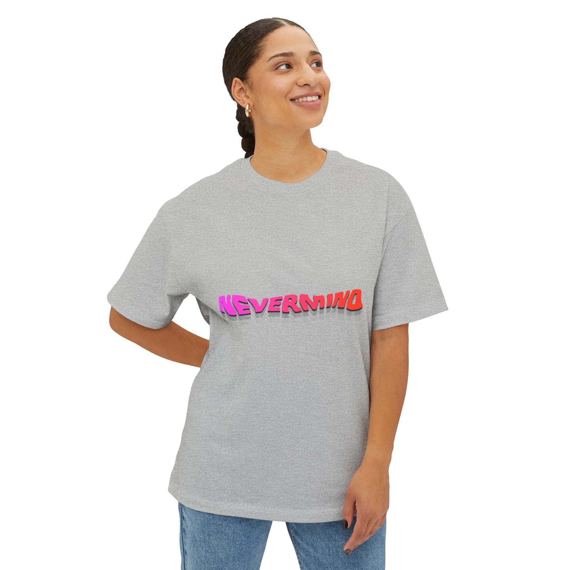 Wavy Groovy Typography Unisex Oversized Boxy Tee - snazzymerch