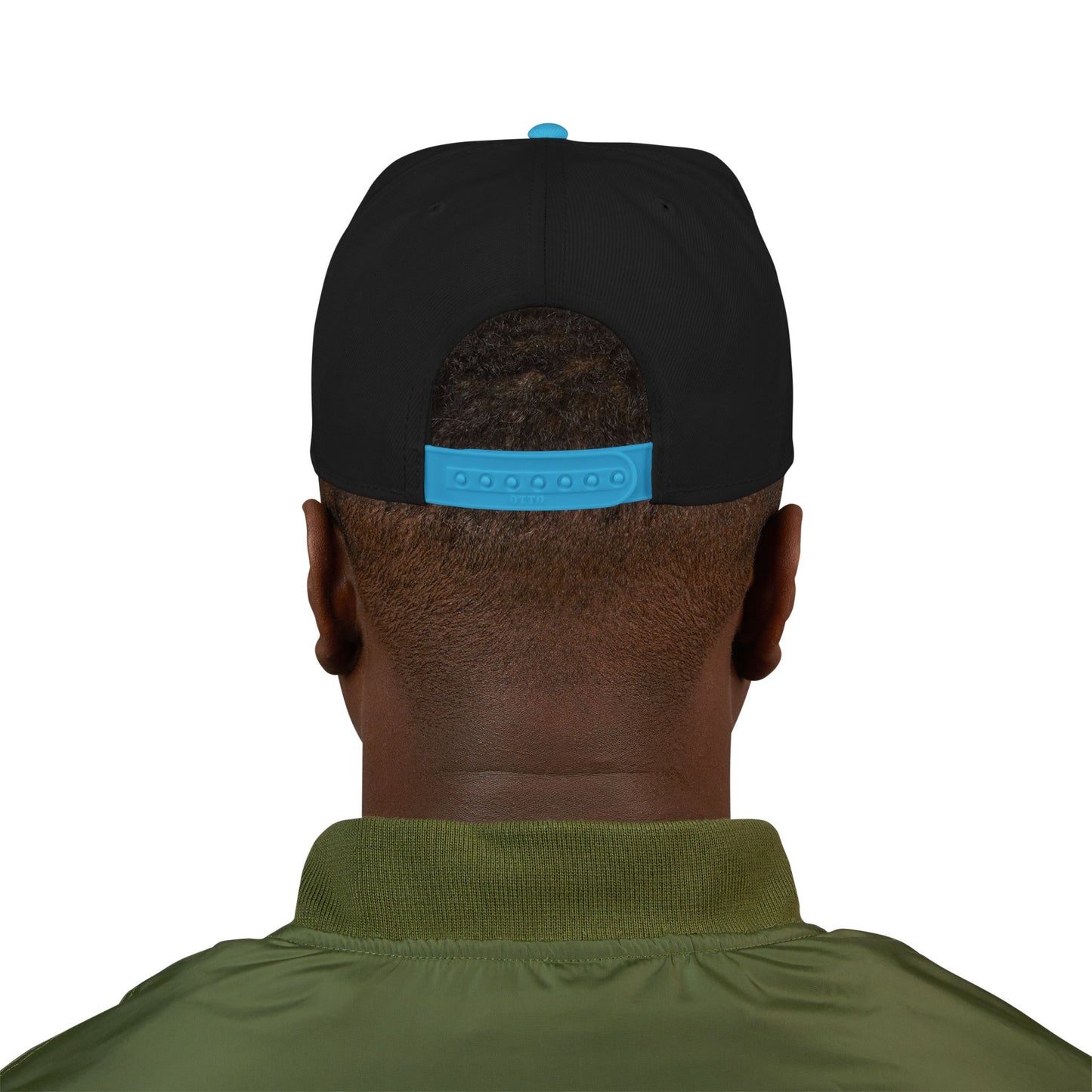 Minimalist Black Disc Outline Snapback Cap Printify