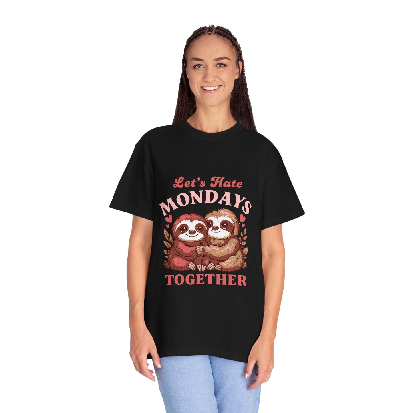 Dyed T-shirt – Snazzy Lets hate Monday Edition Printify