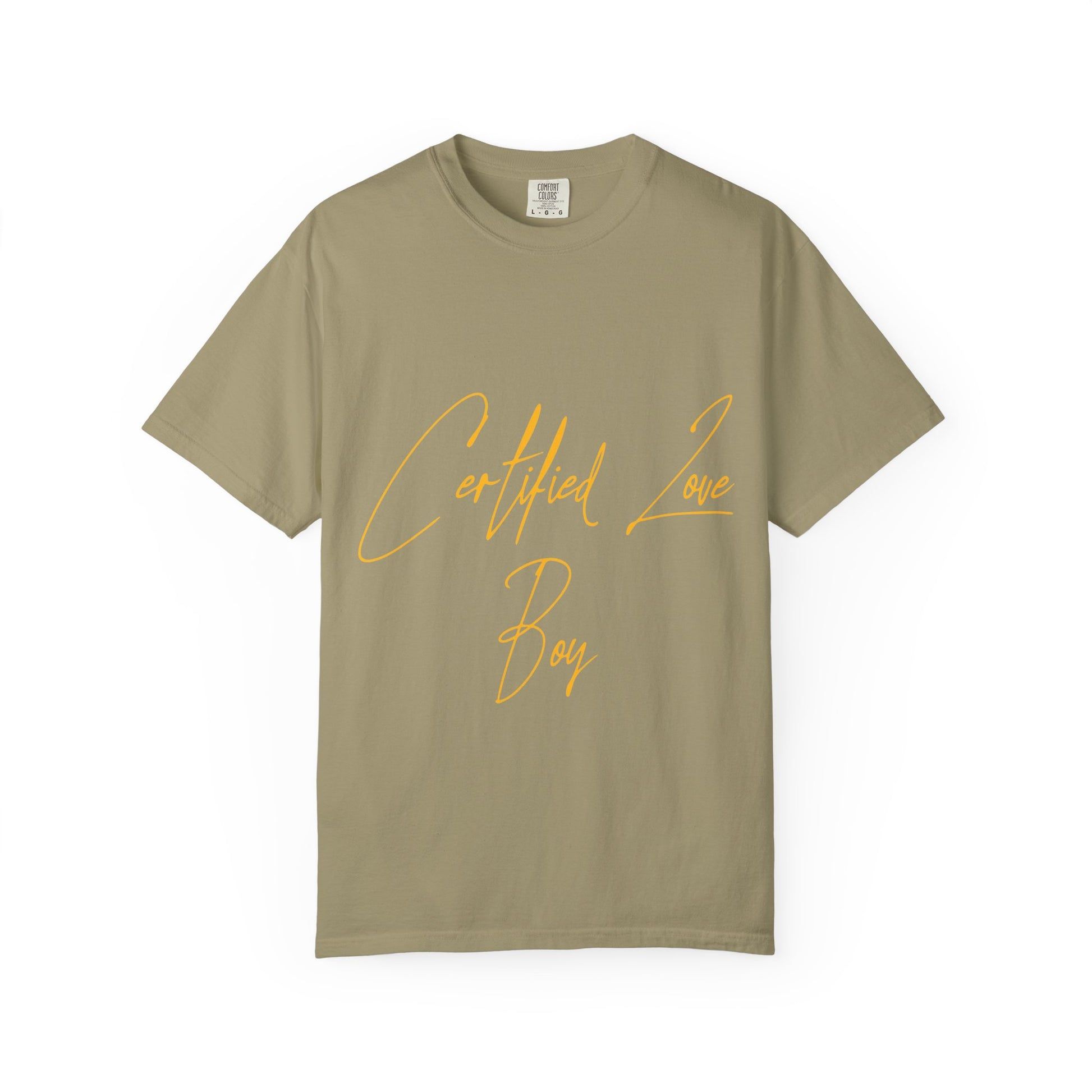 Certified Lover Boy Script Dyed Tshirt Printify
