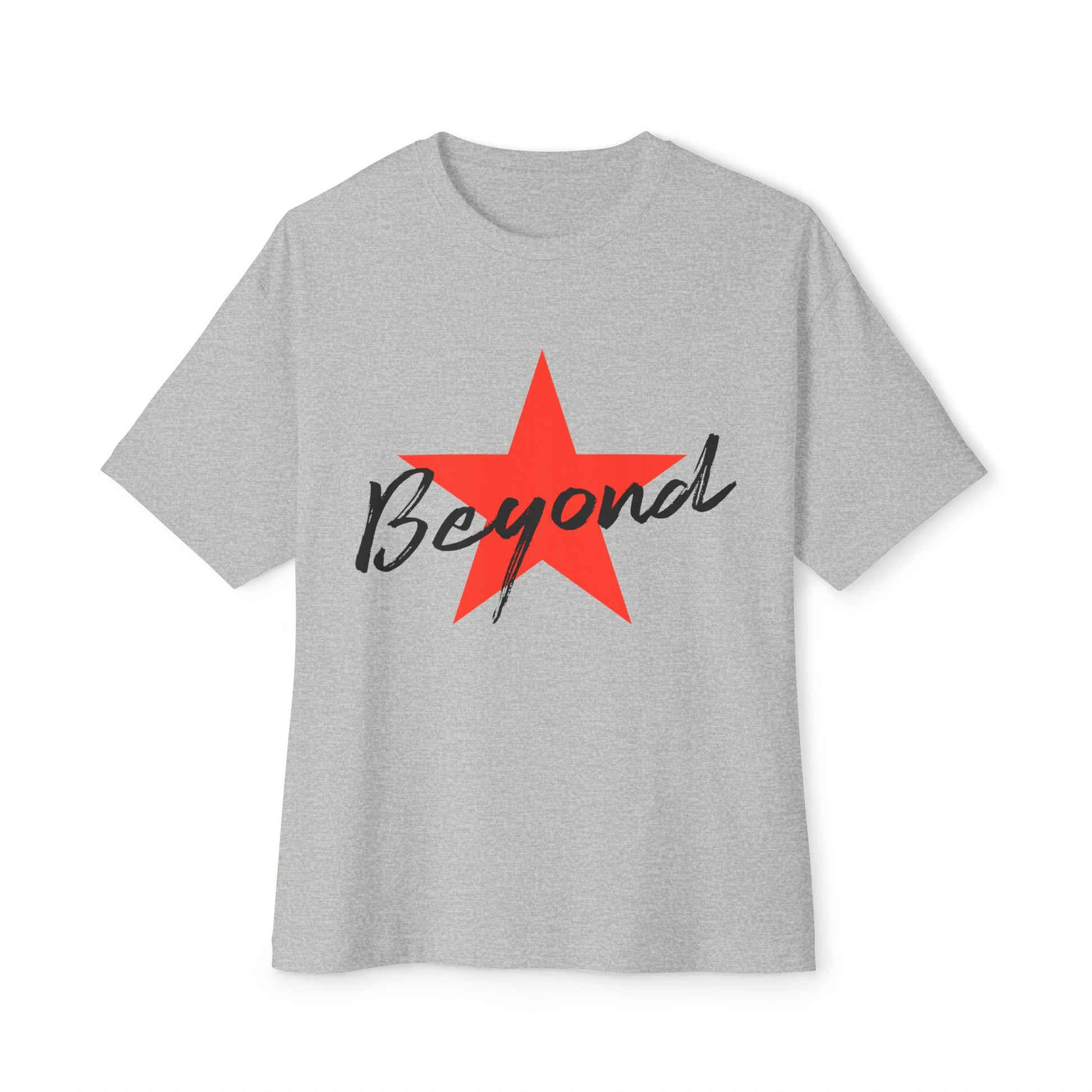 Red Star “Beyond” Unisex Oversized Boxy Tee - snazzymerch