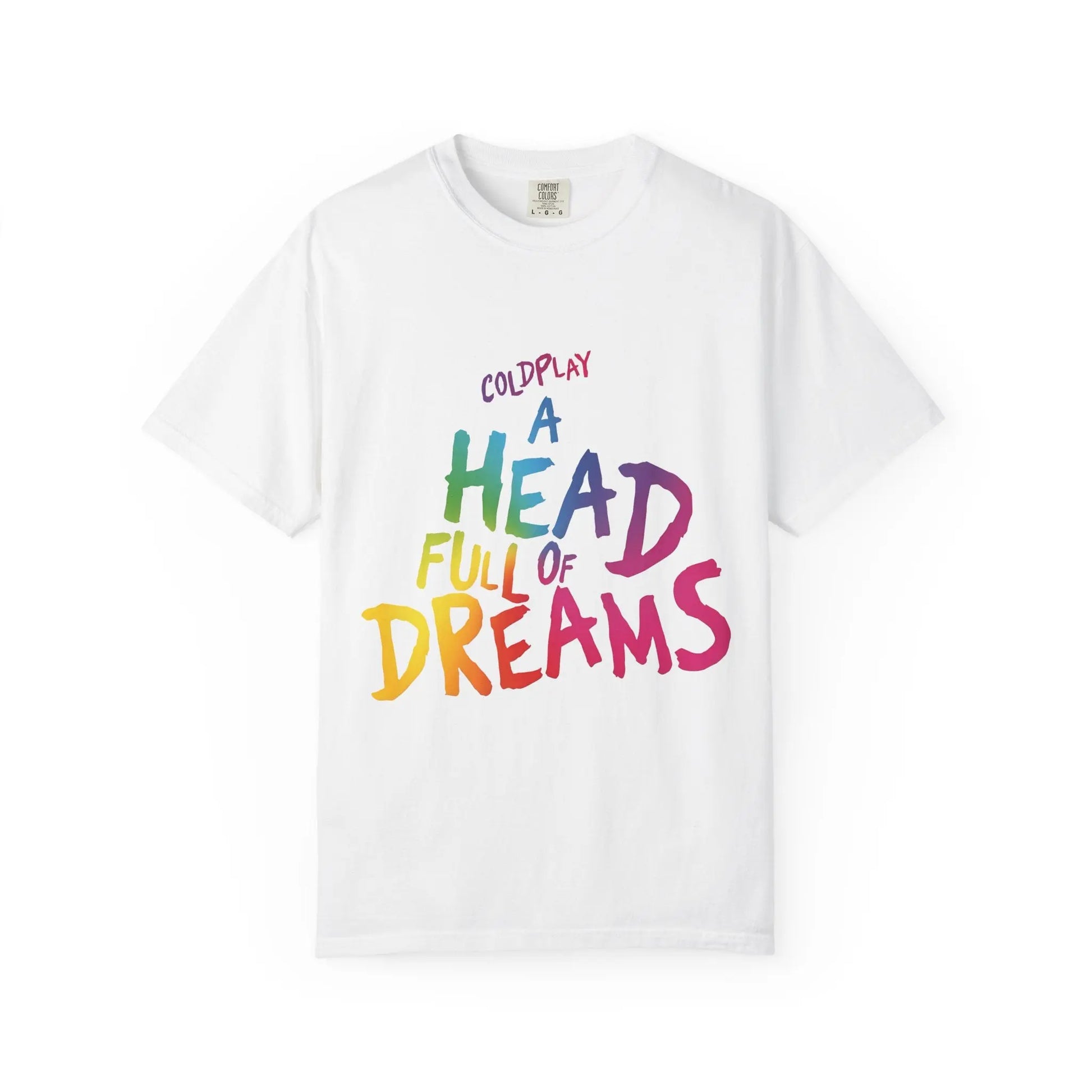 Unisex Garment-Dyed T-Shirt Inspired by Coldplay’s Iconic A Head Full of Dreams Printify