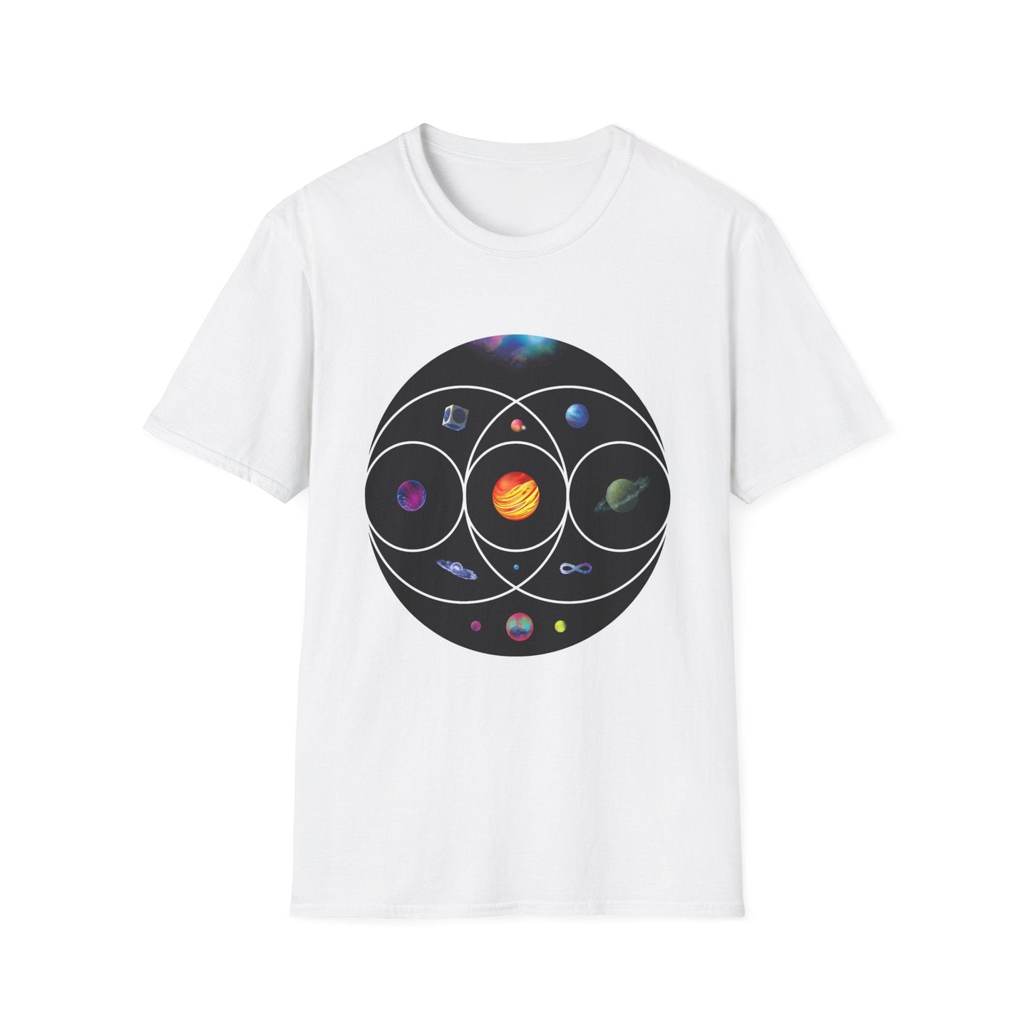 Unisex Softstyle T-Shirt Inspired by Coldplay’s Illustration Concept Printify