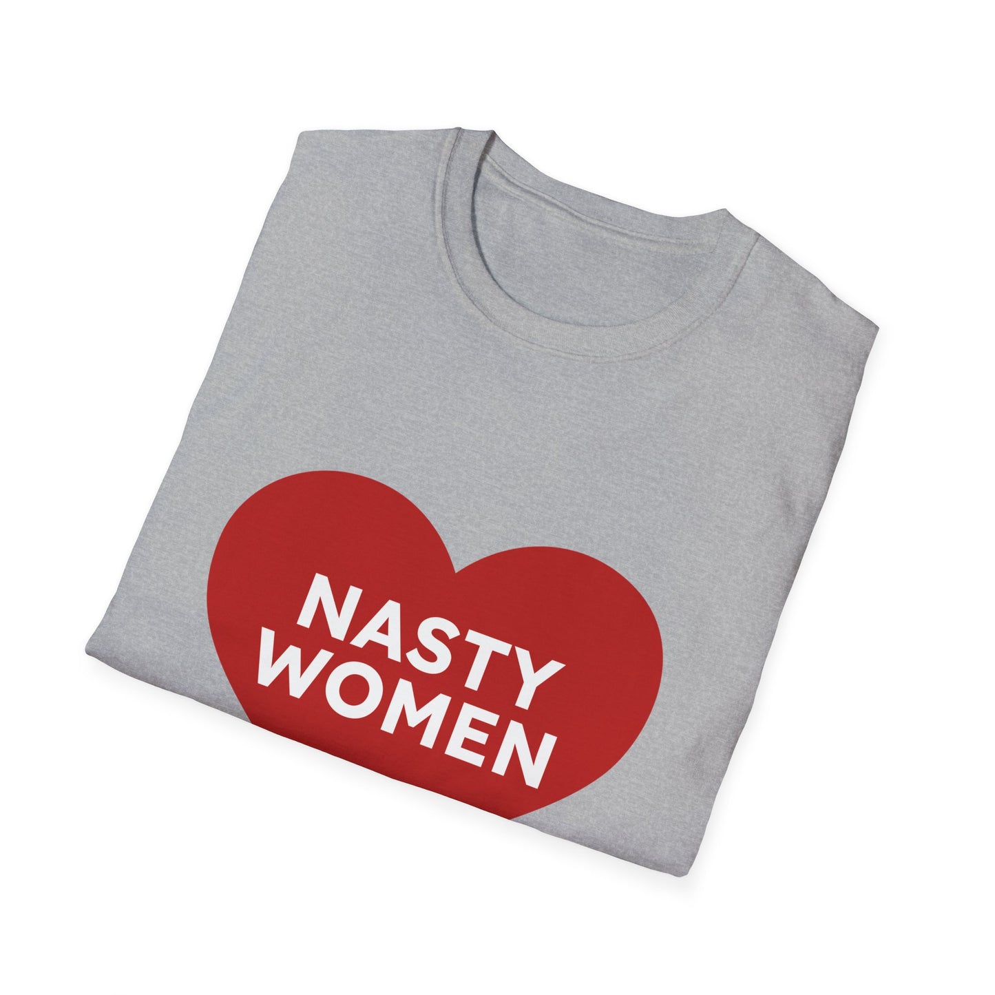 Nasty Women Heart - Unisex Softstyle T-shirt Printify