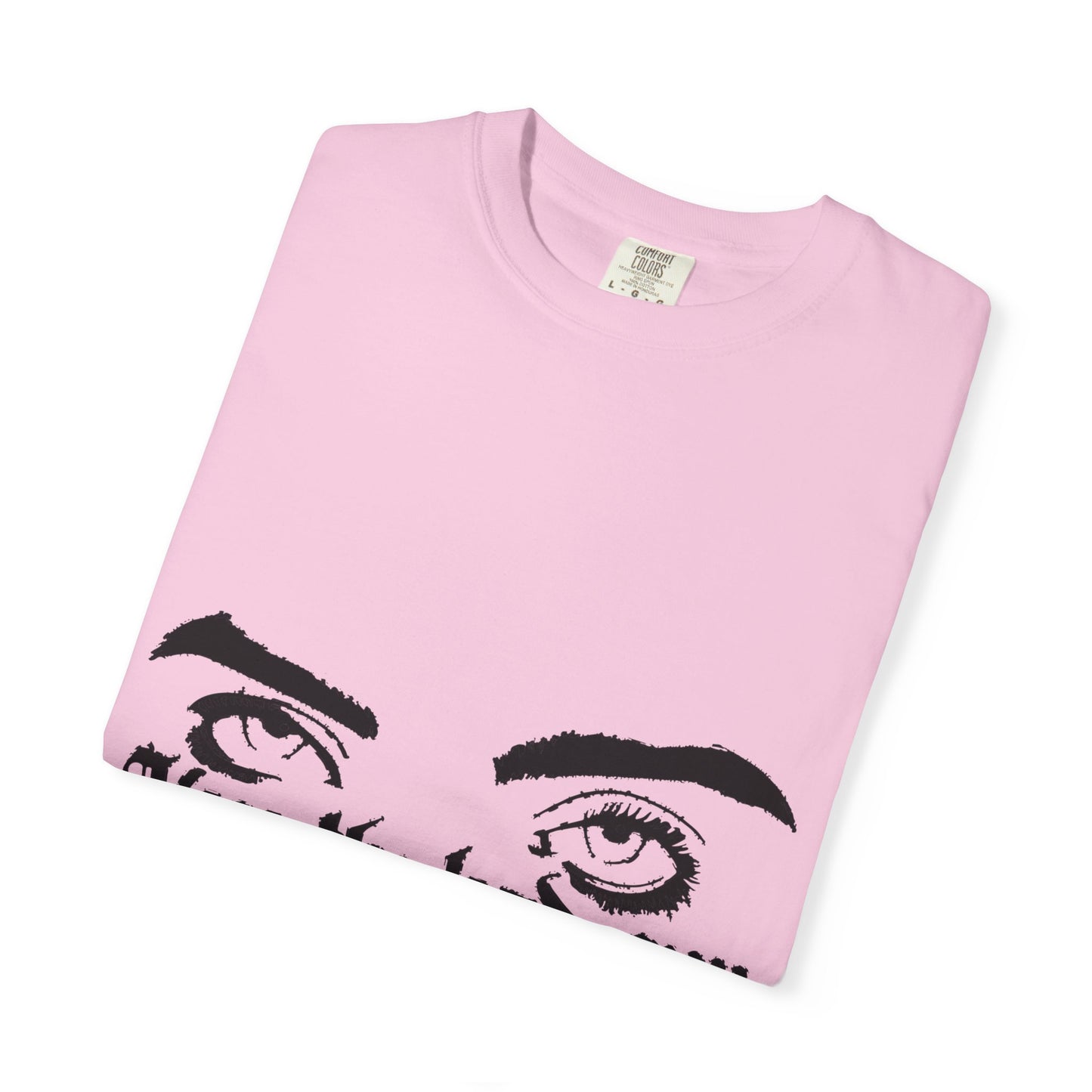 Billie Eilish Inspired Dyed T-shirt – Eyes & Shadows Gothic Edition Printify