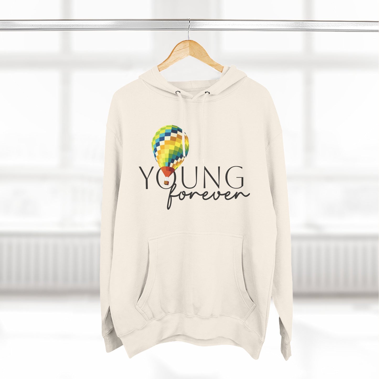 Sky Journey Balloon Three-Panel Fleece Hoodie - snazzymerch