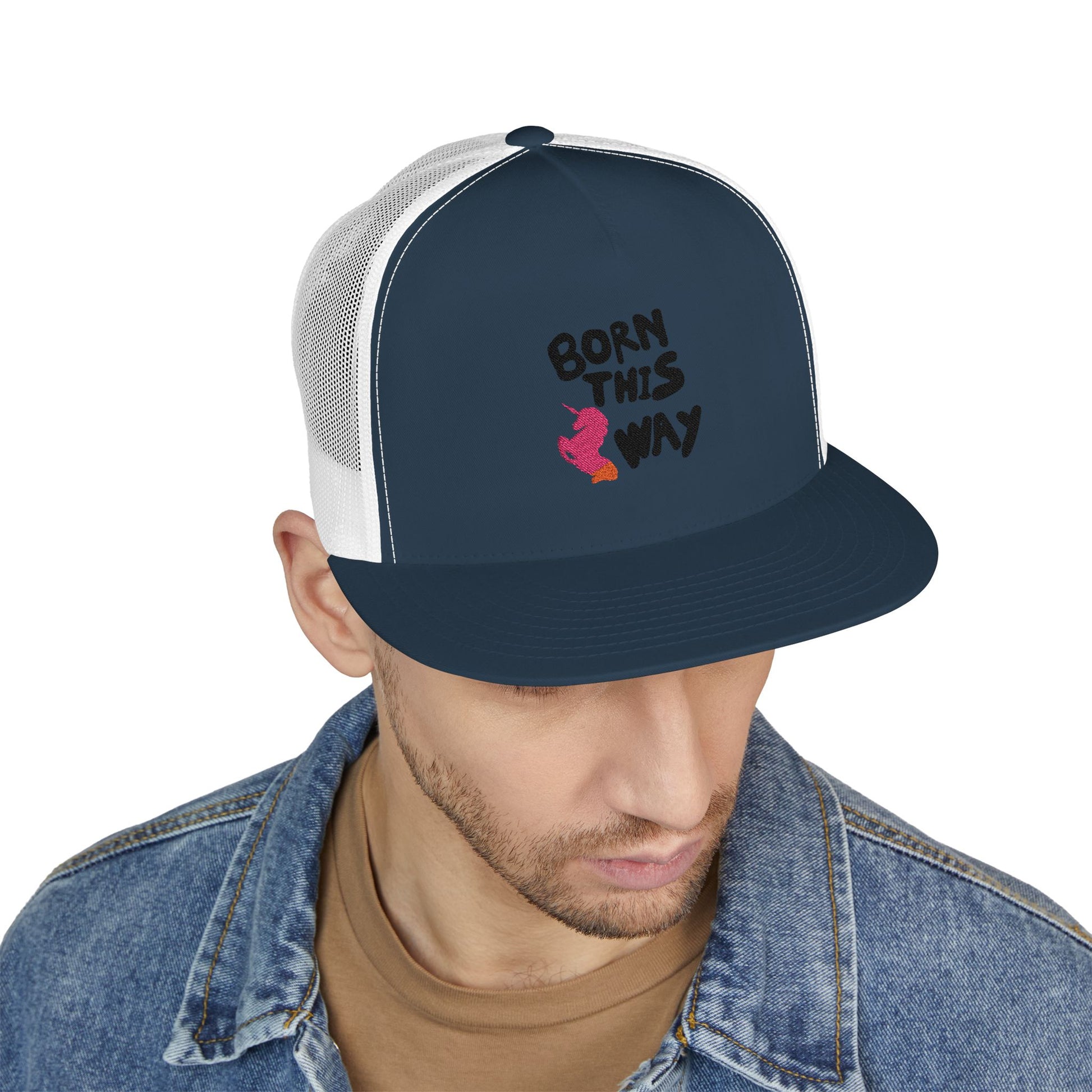 Born This Way Unicorn trucker Cap Printify