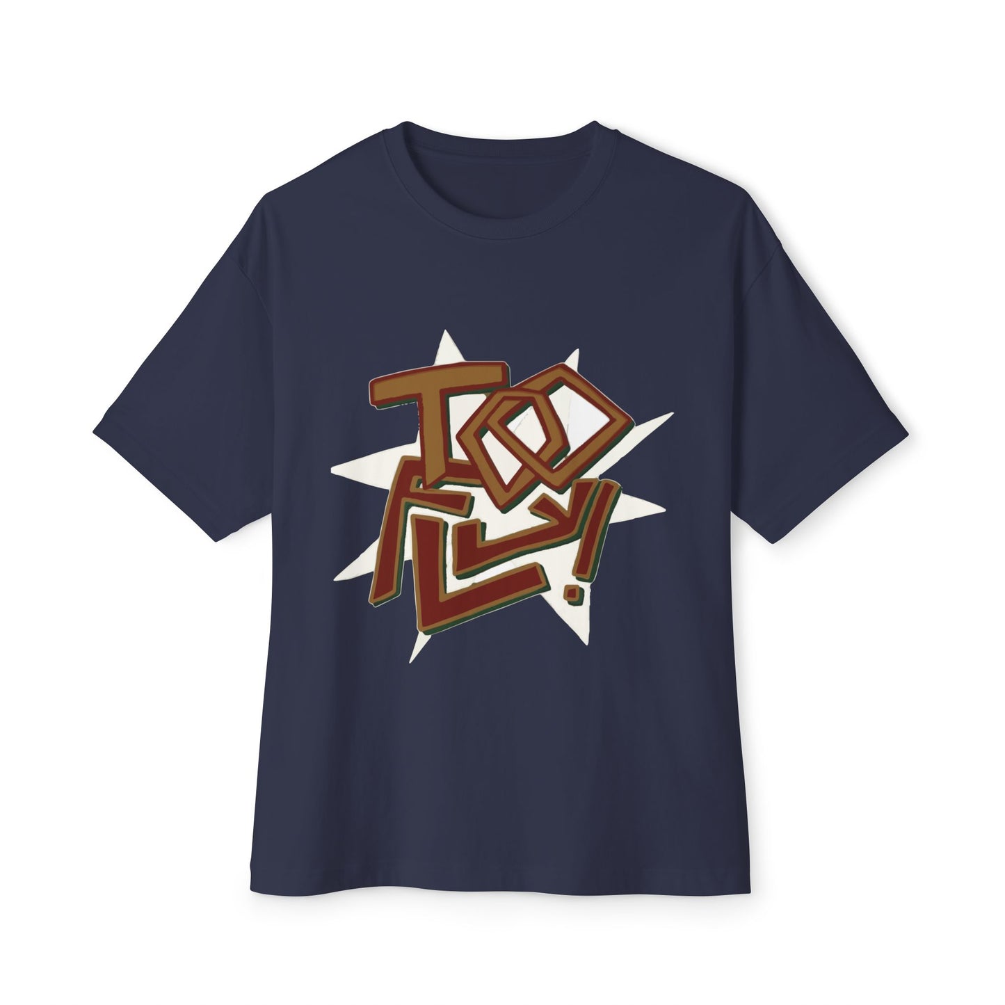 Geometric Lettering Unisex Oversized Boxy Tee - snazzymerch