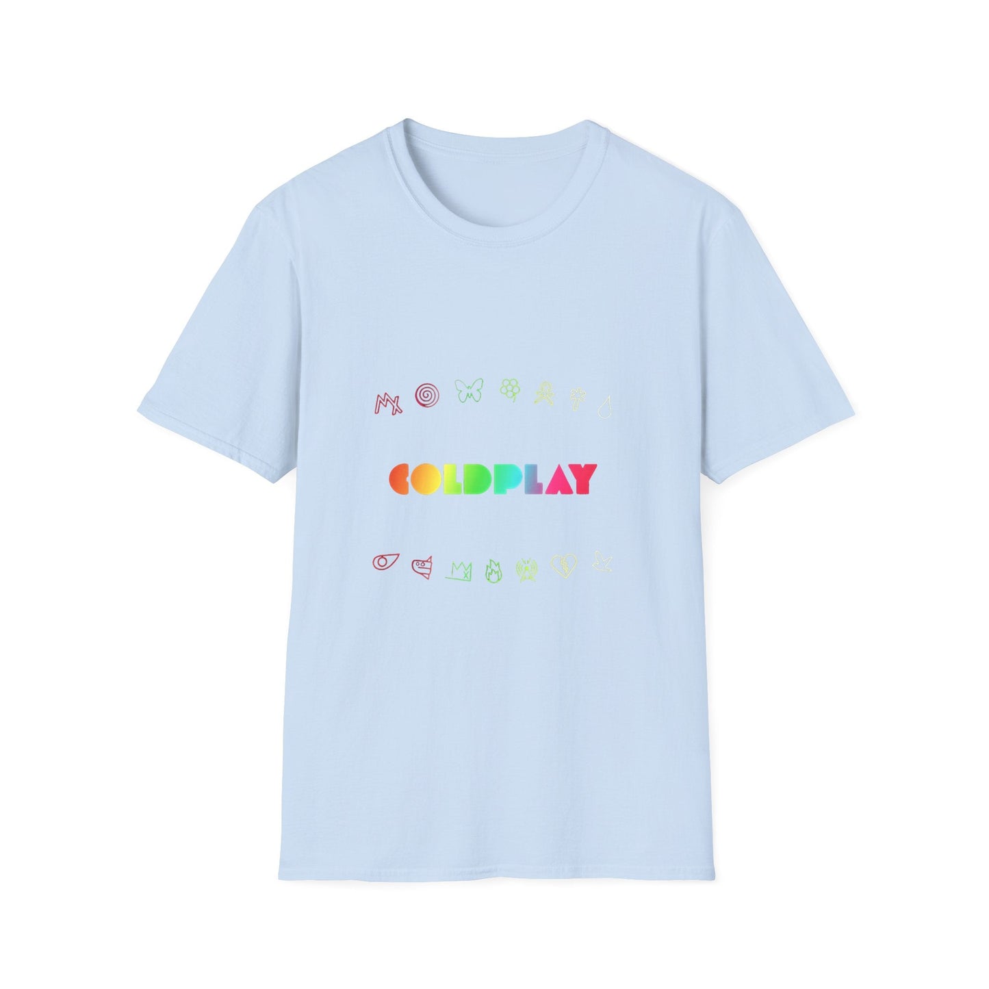 Unisex Softstyle T-Shirt Inspired by Coldplay’s Signage Printify