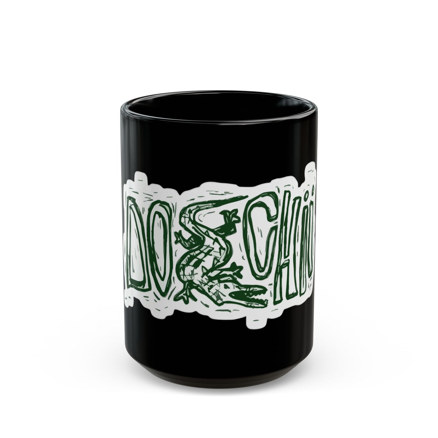 Lizard Lettering Black Mug (11oz, 15oz) - snazzymerch
