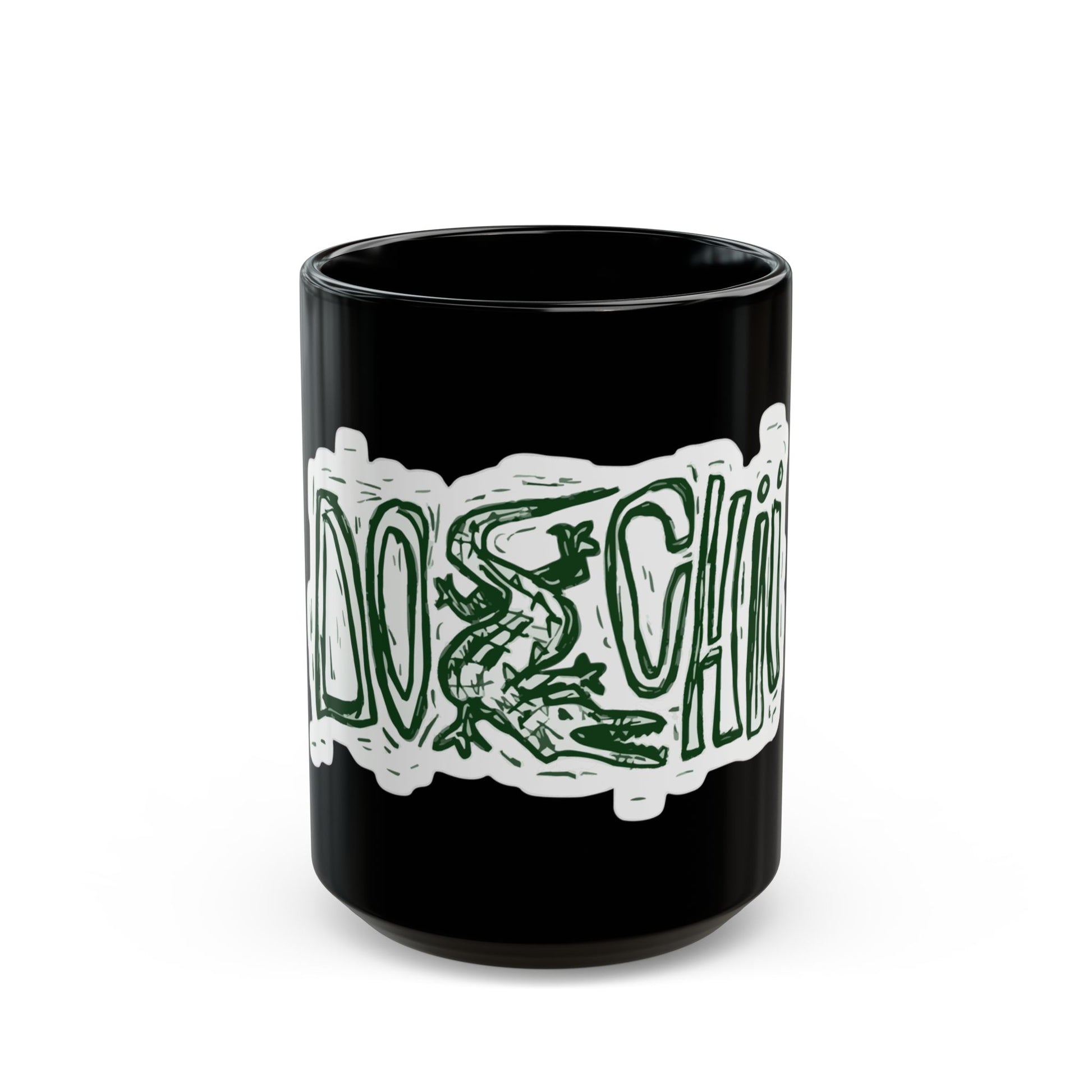 Lizard Lettering Black Mug (11oz, 15oz) - snazzymerch