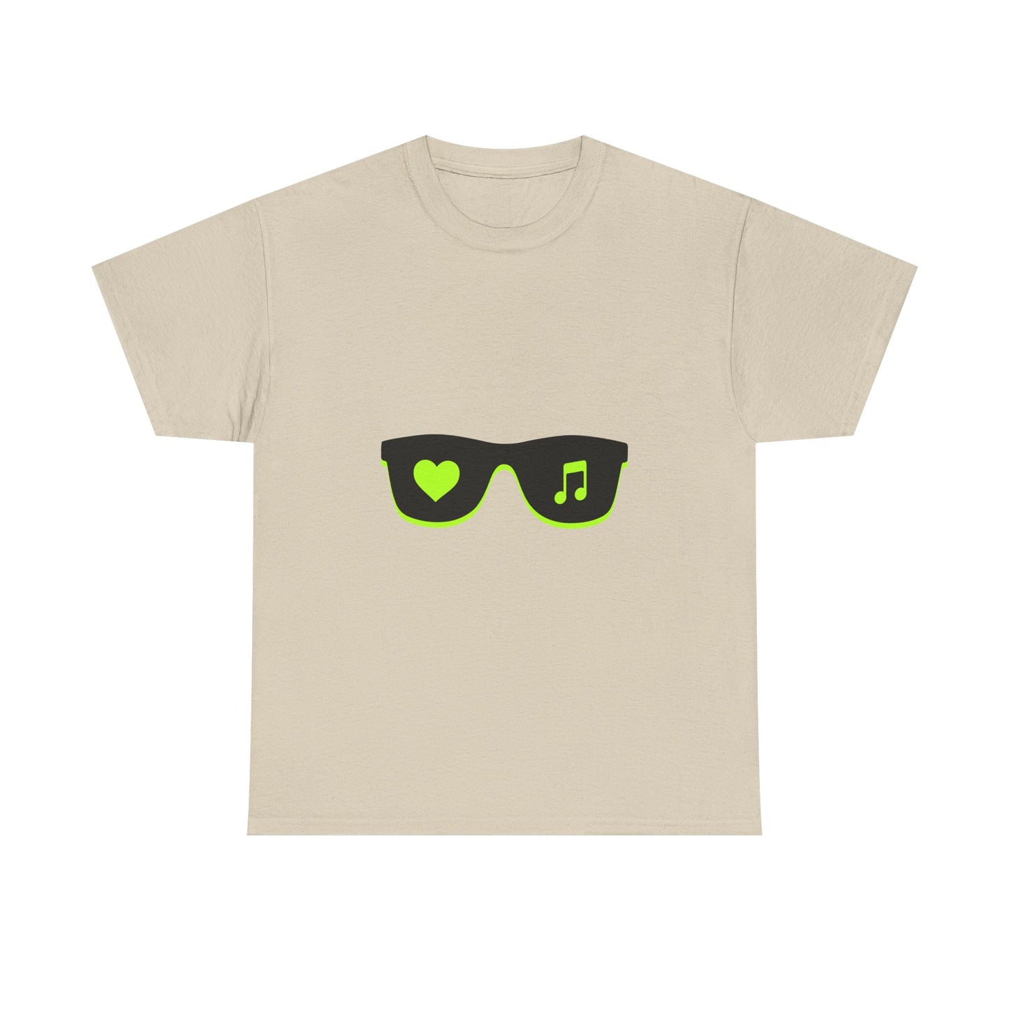 Neon Love Notes Unisex Heavy cotton tee Printify