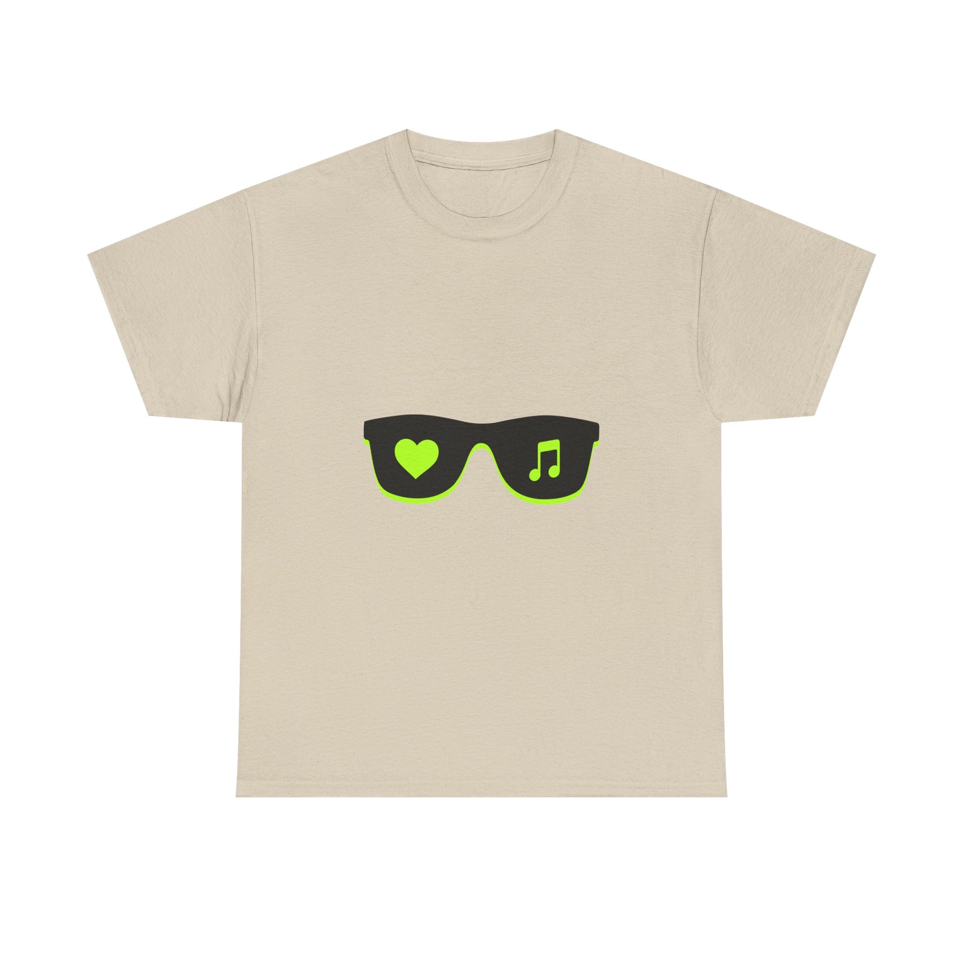 Neon Love Notes Unisex Heavy cotton tee Printify