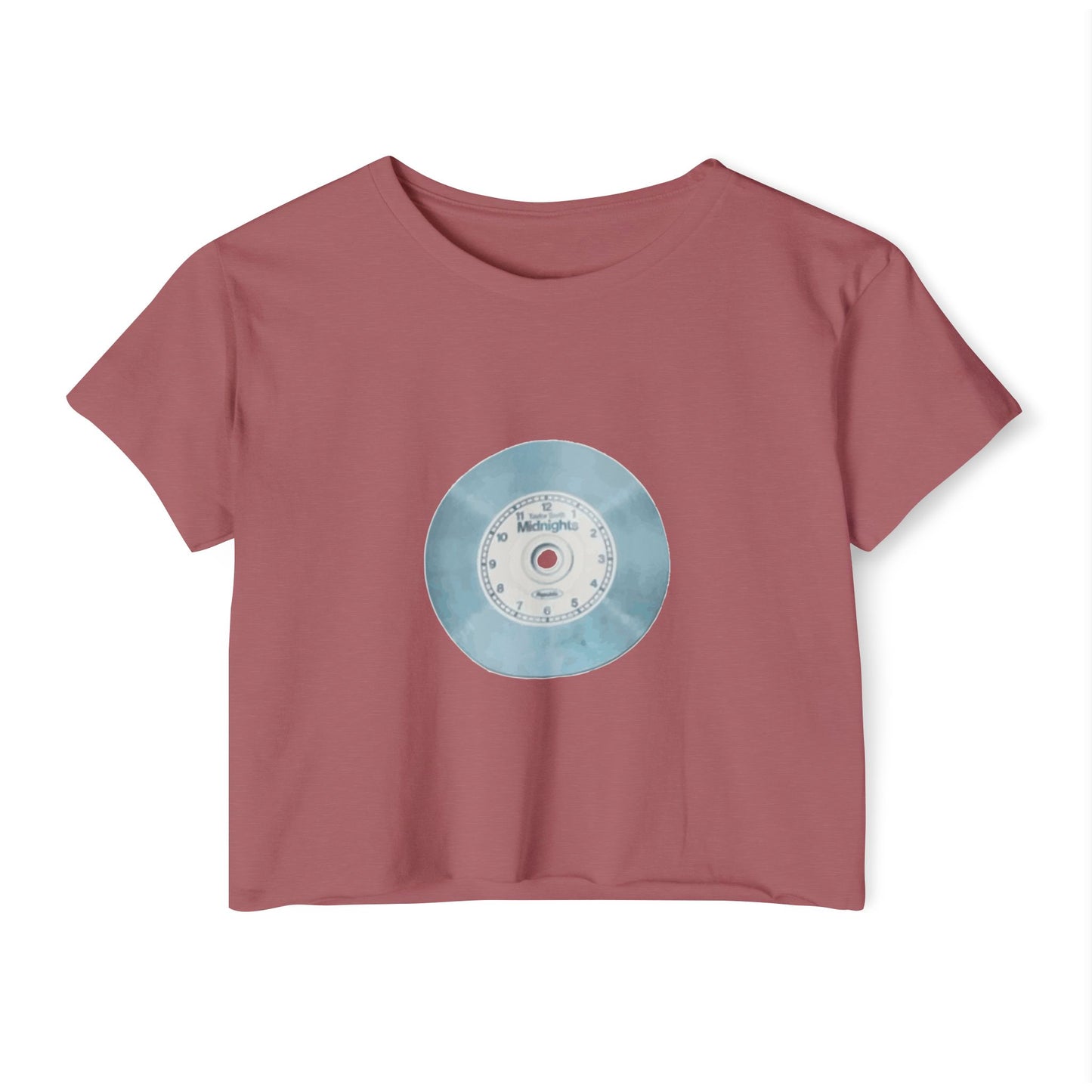 Midnight Vinyl Vibes Women's Festival Crop Top - snazzymerch