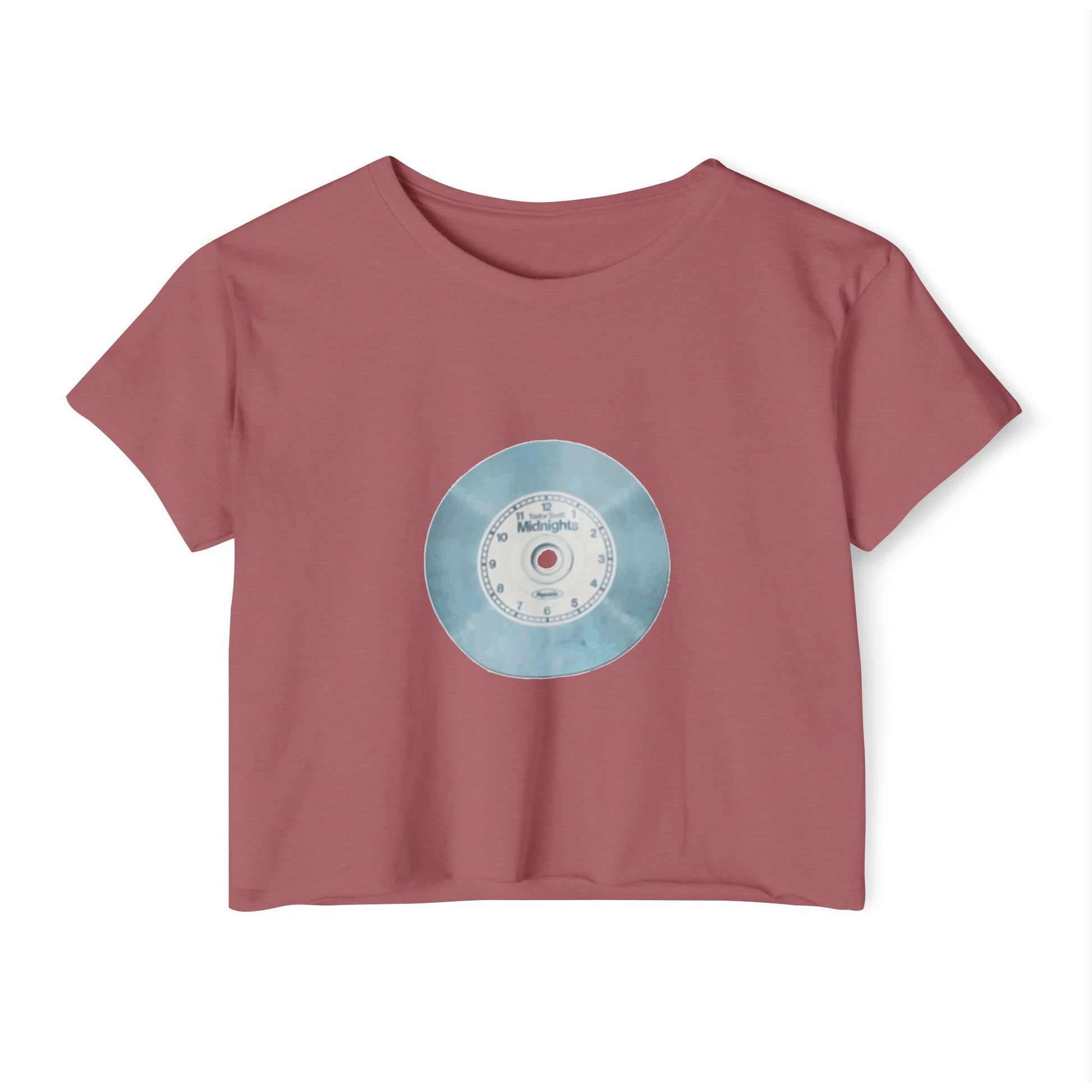 Midnight Vinyl Vibes Women's Festival Crop Top - snazzymerch