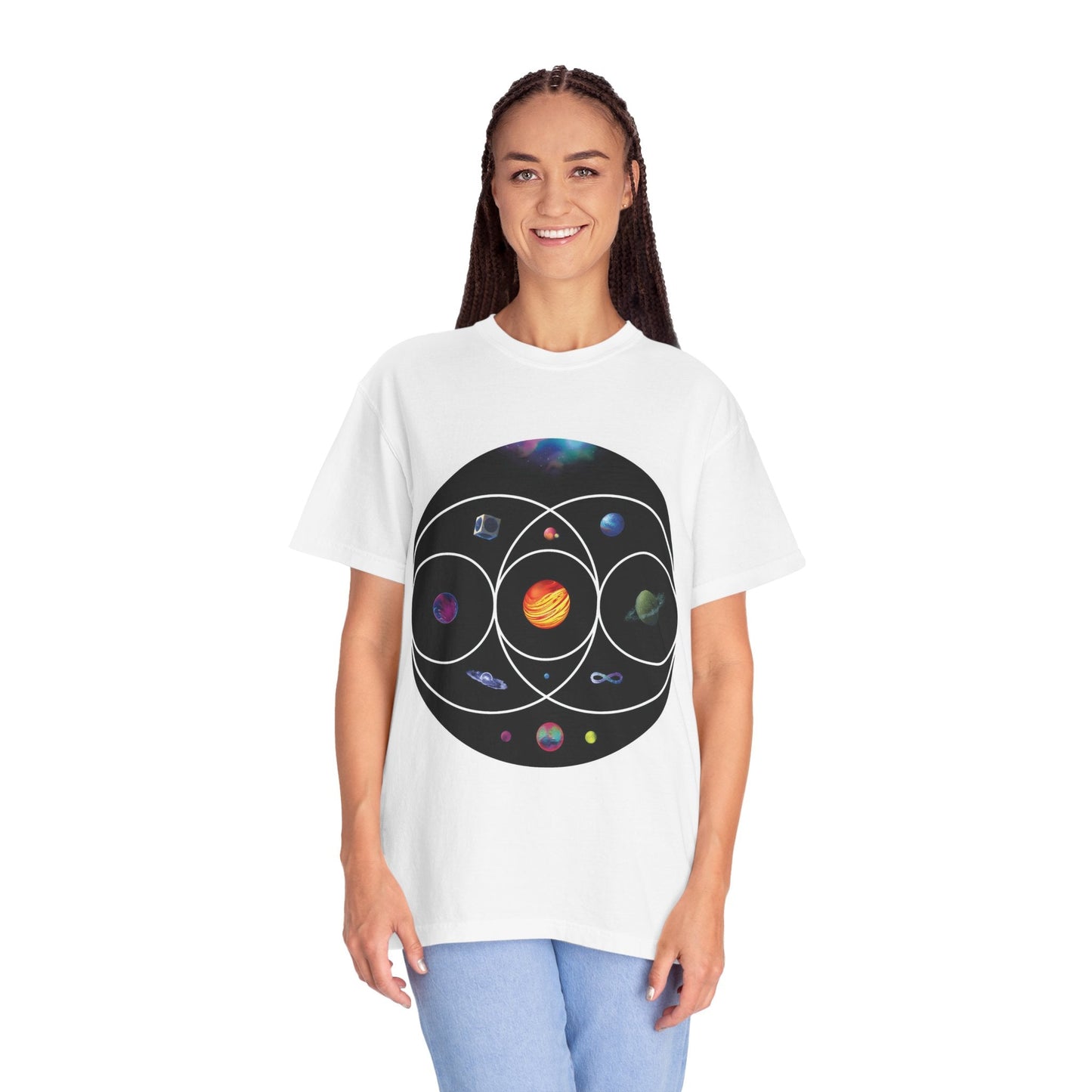 Unisex Garment-Dyed T-Shirt Inspired by Coldplay’s Illustration Concept Printify