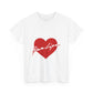 Heartbeat Love Unisex Heavy Cotton Tee - snazzymerch