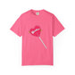 Pink Heart Lollipop Unisex Garment-Dyed T-shirt - snazzymerch