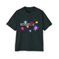 Rainbow Spark Burst Men's Heavy Oversized Tee - snazzymerch