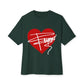 Heartline Script Love Art Unisex Oversized Boxy Tee - snazzymerch