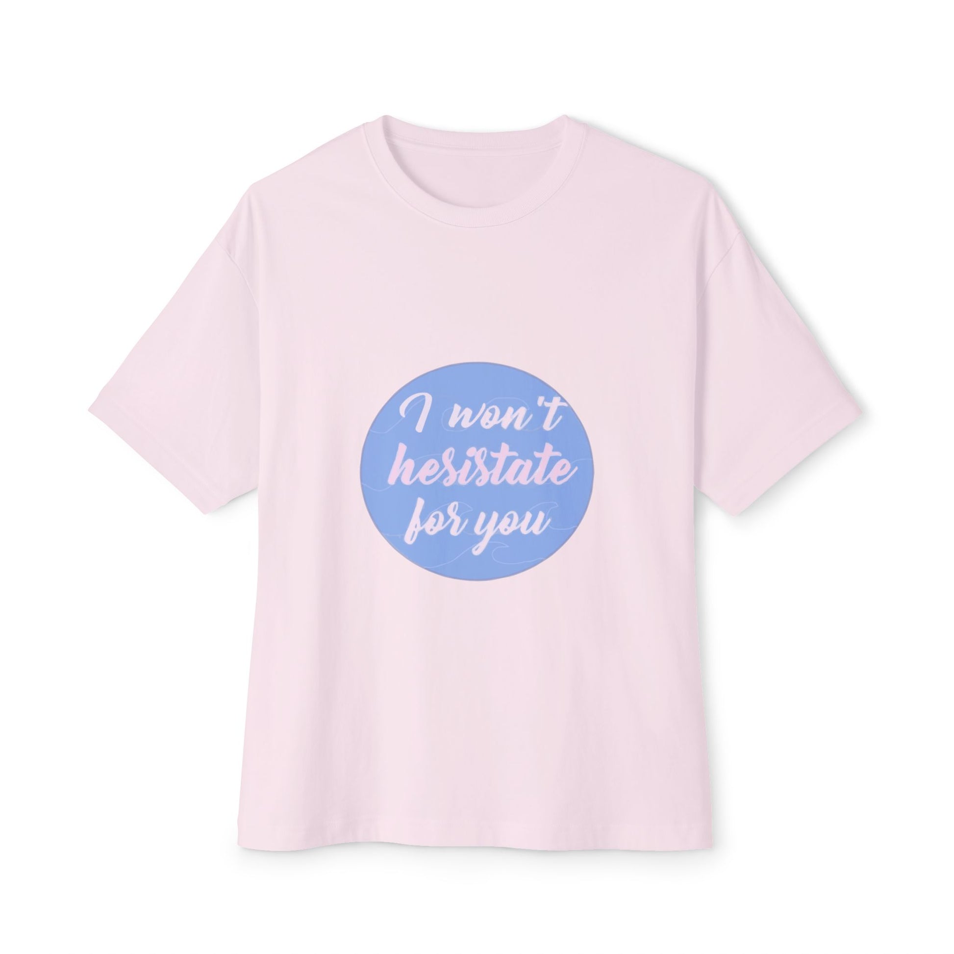 Blue Quote Circle Unisex Oversized Boxy Tee - snazzymerch