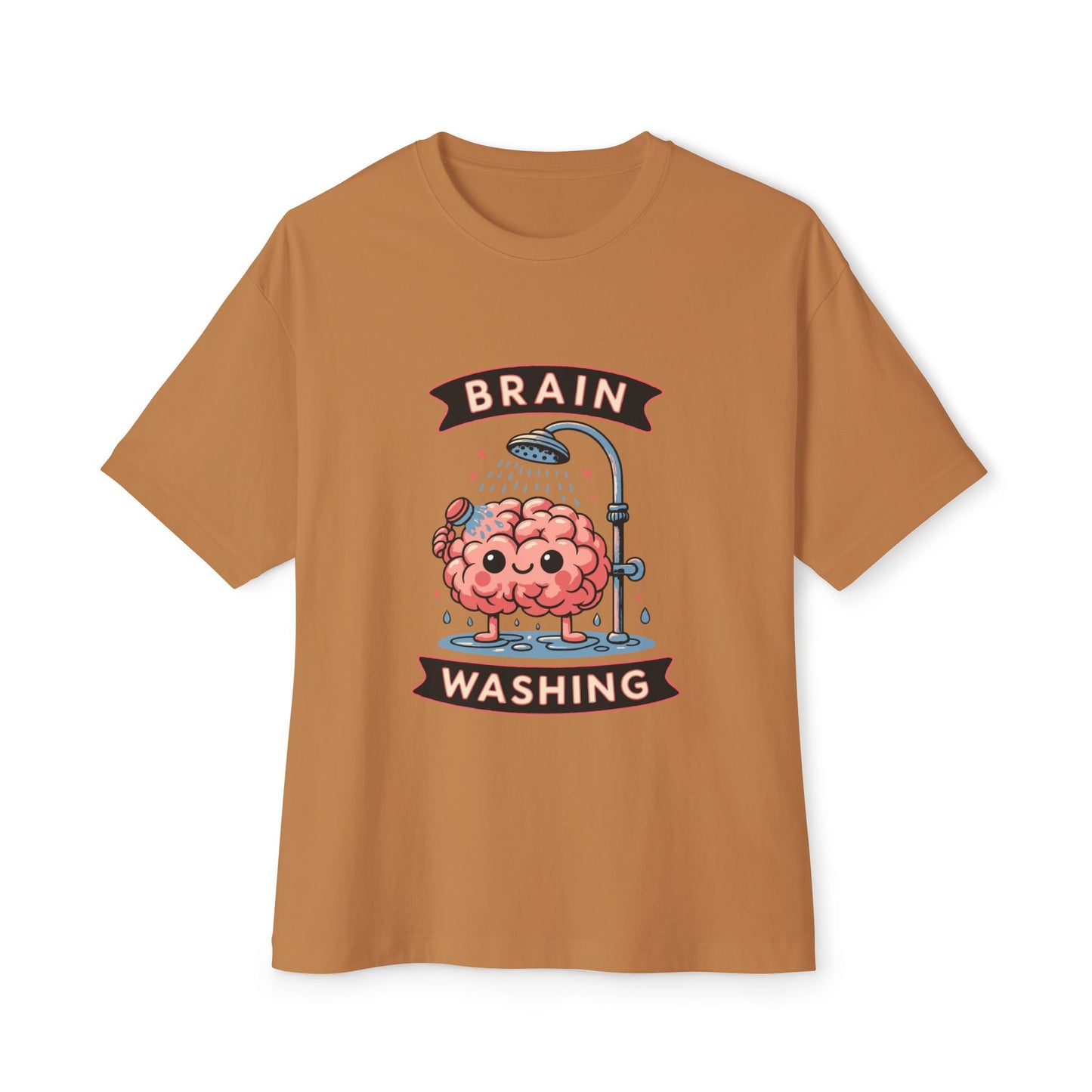 Oversized boxy Tee – Snazzy Brain washing Edition Printify