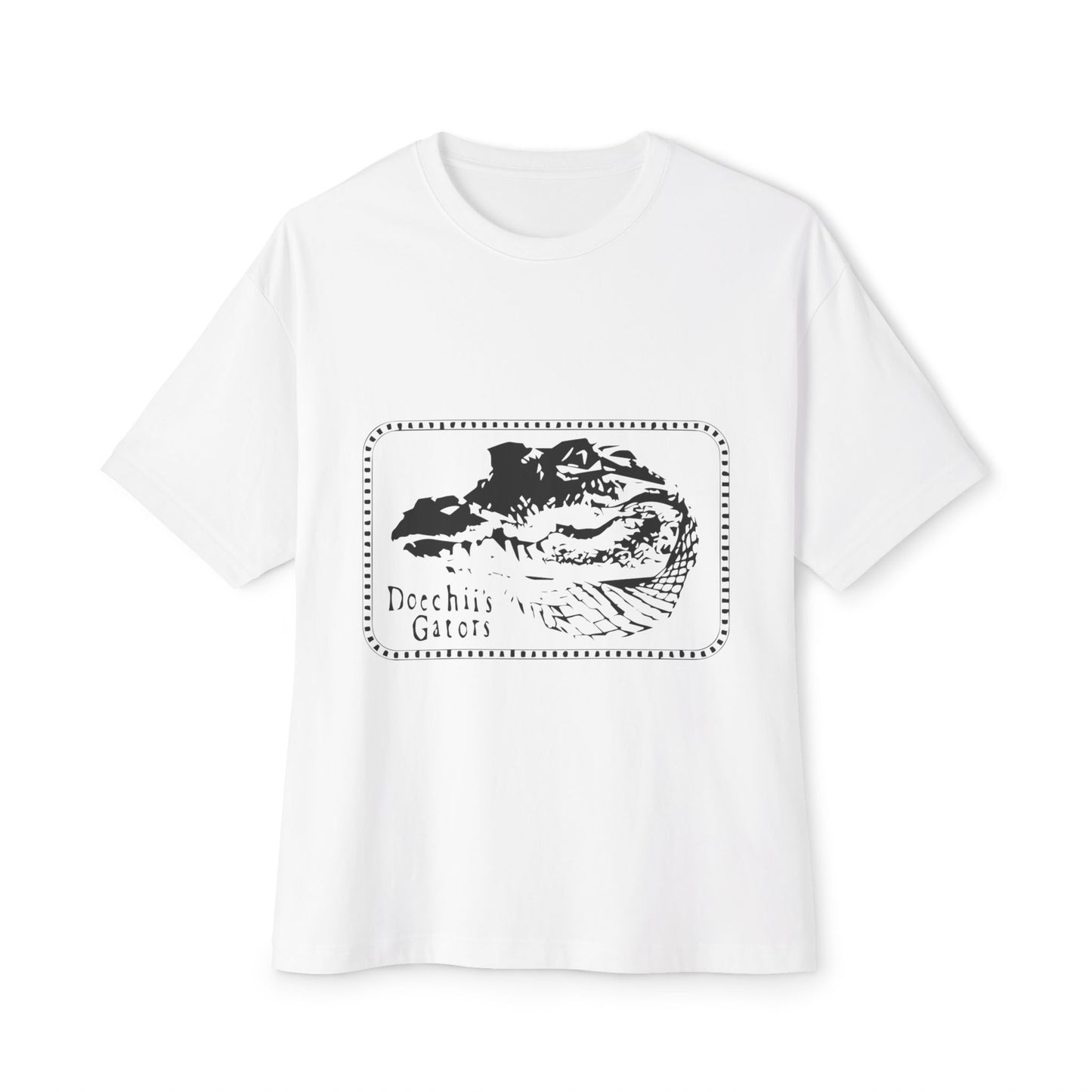 Bold Outline Typography Unisex Oversized Boxy Tee - snazzymerch