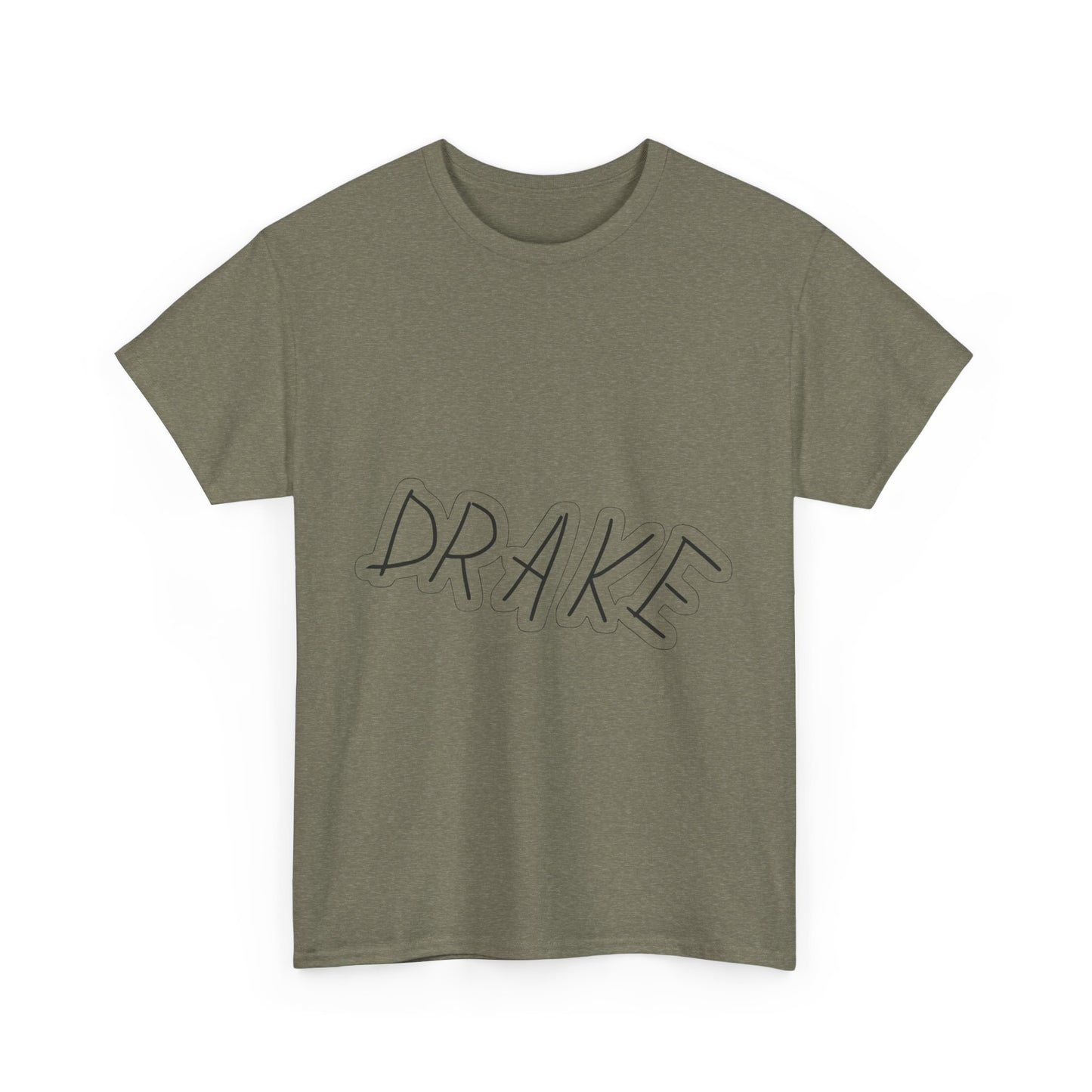 Dra-ke Graffiti Script Heavy Cotton Tee Printify