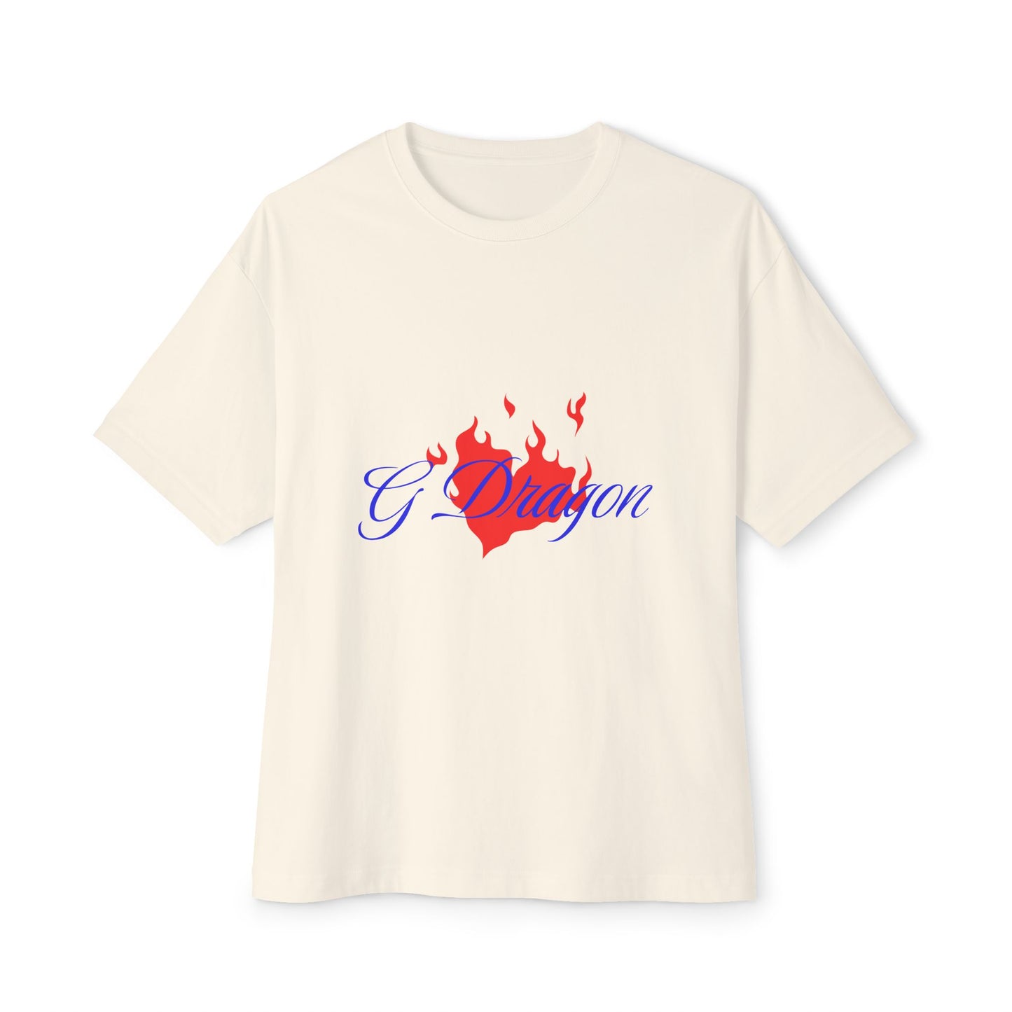 Heart on Fire Bold Script Unisex Oversized Boxy Tee - snazzymerch