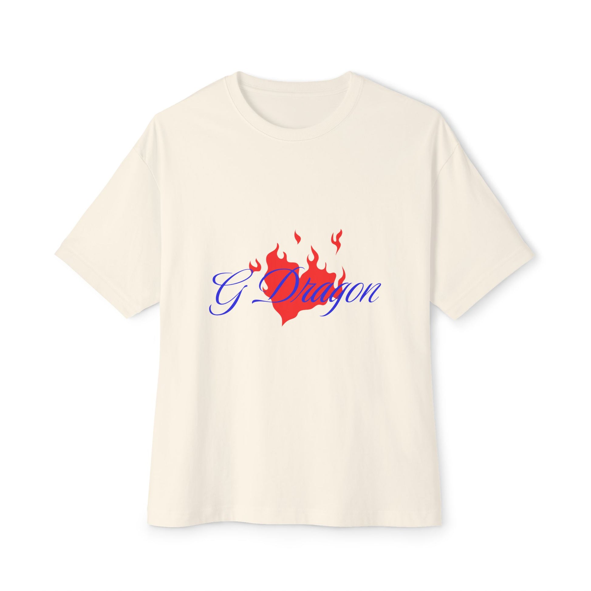 Heart on Fire Bold Script Unisex Oversized Boxy Tee - snazzymerch
