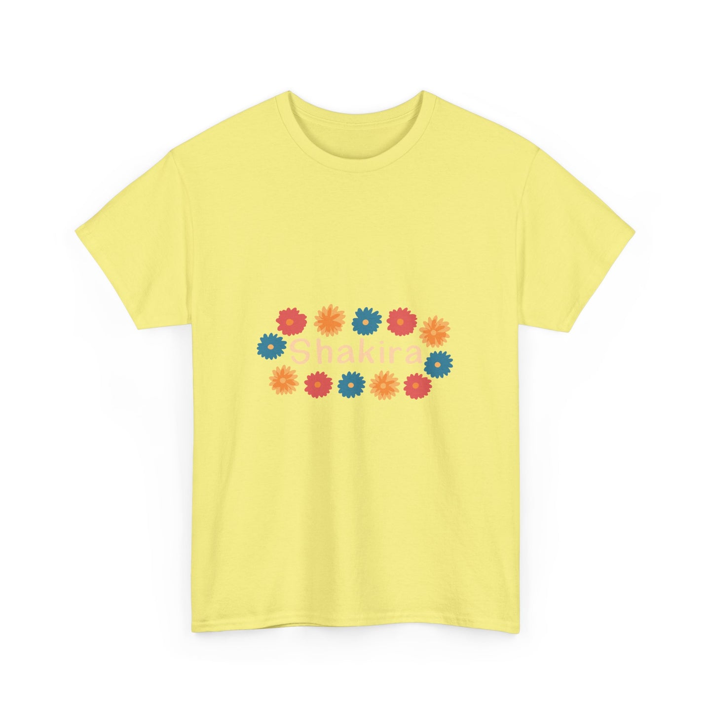 Retro Floral Groove Unisex Heavy cotton tee Printify