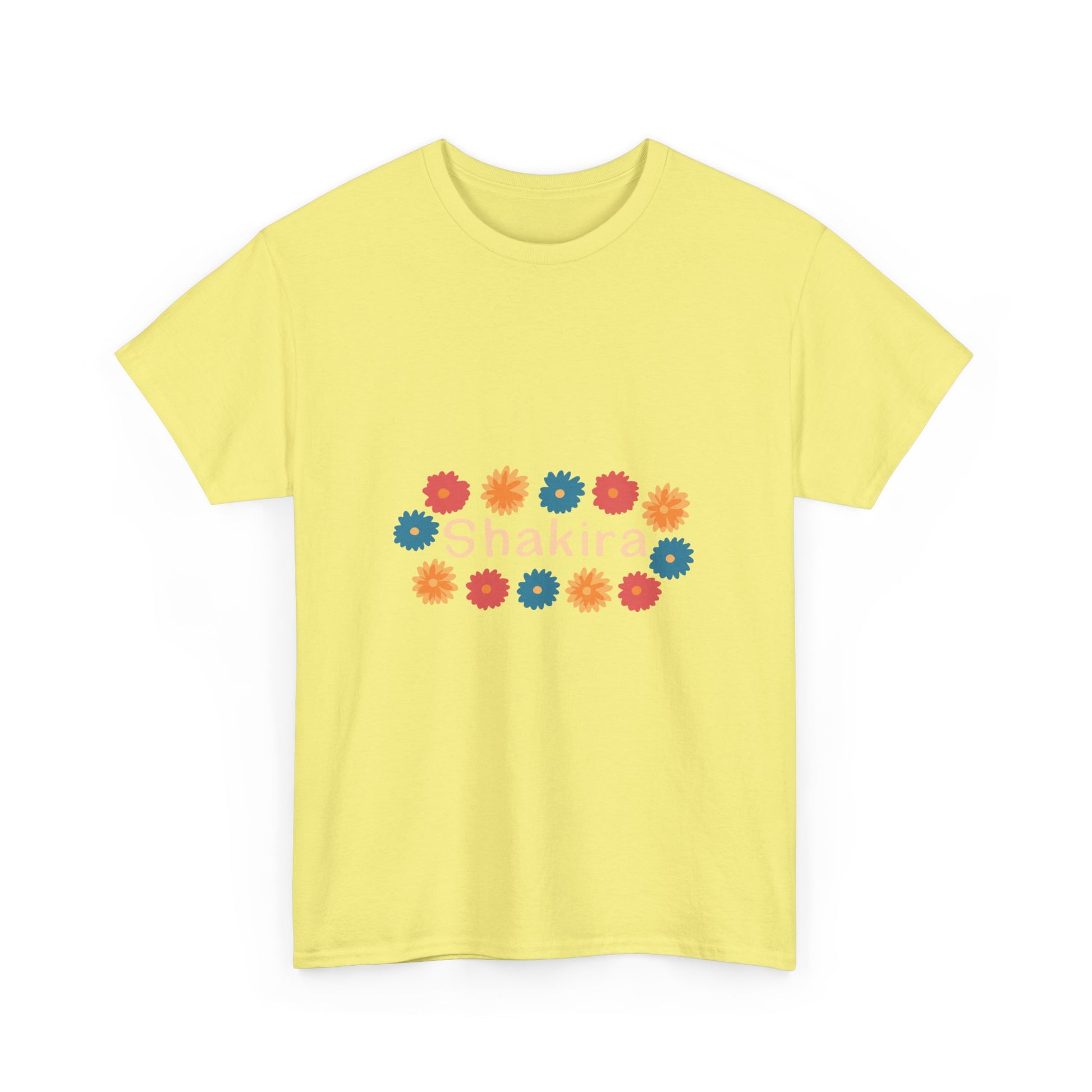 Retro Floral Groove Unisex Heavy cotton tee Printify