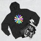 Rainbow Bloom Positivity Three-Panel Fleece Hoodie - snazzymerch