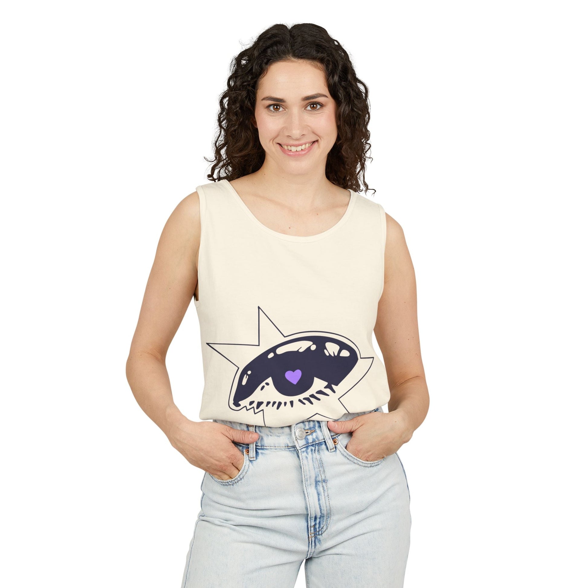 Purple Starry Eye-Dyed Tank Top Printify