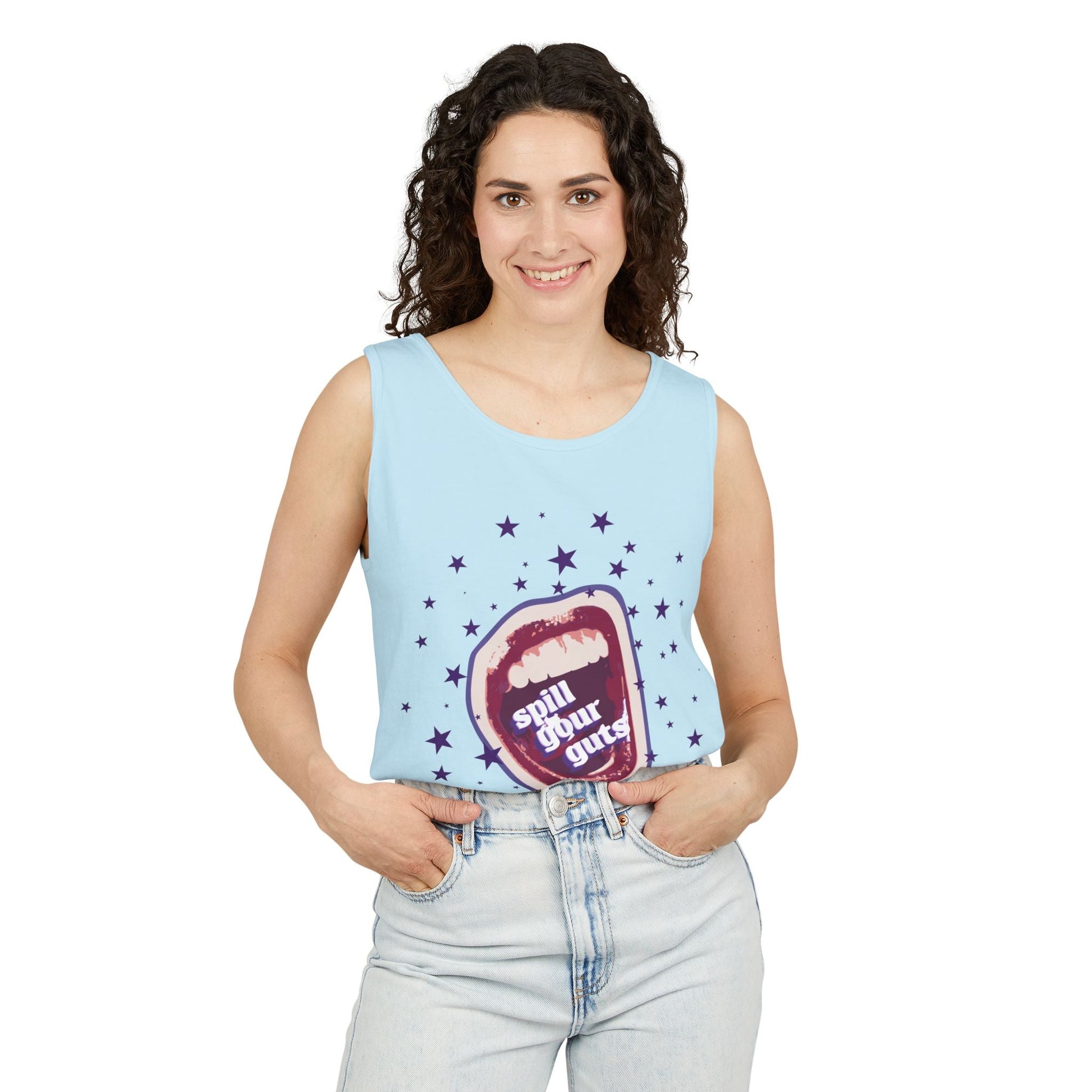 Spill Your Guts Scream-Dyed Tank Top Printify