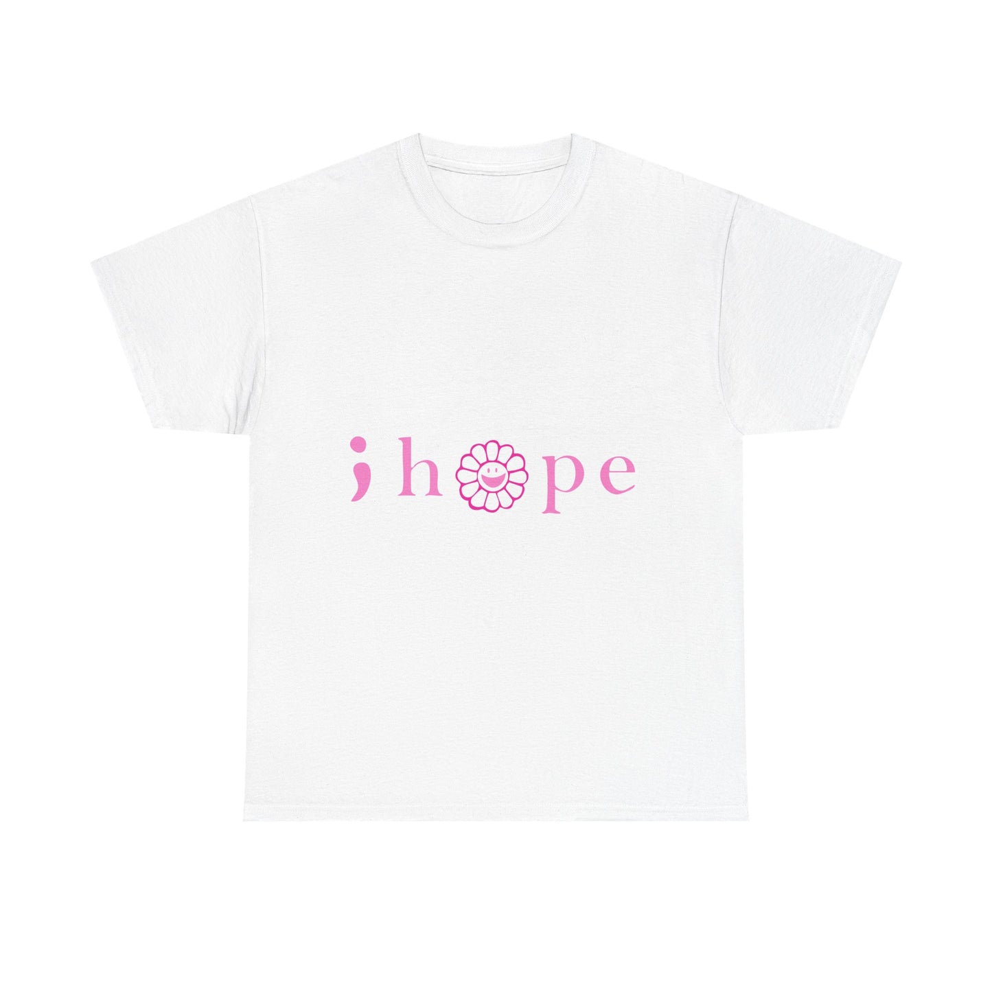 Pink Hope Smile Unisex Heavy Cotton Tee - snazzymerch