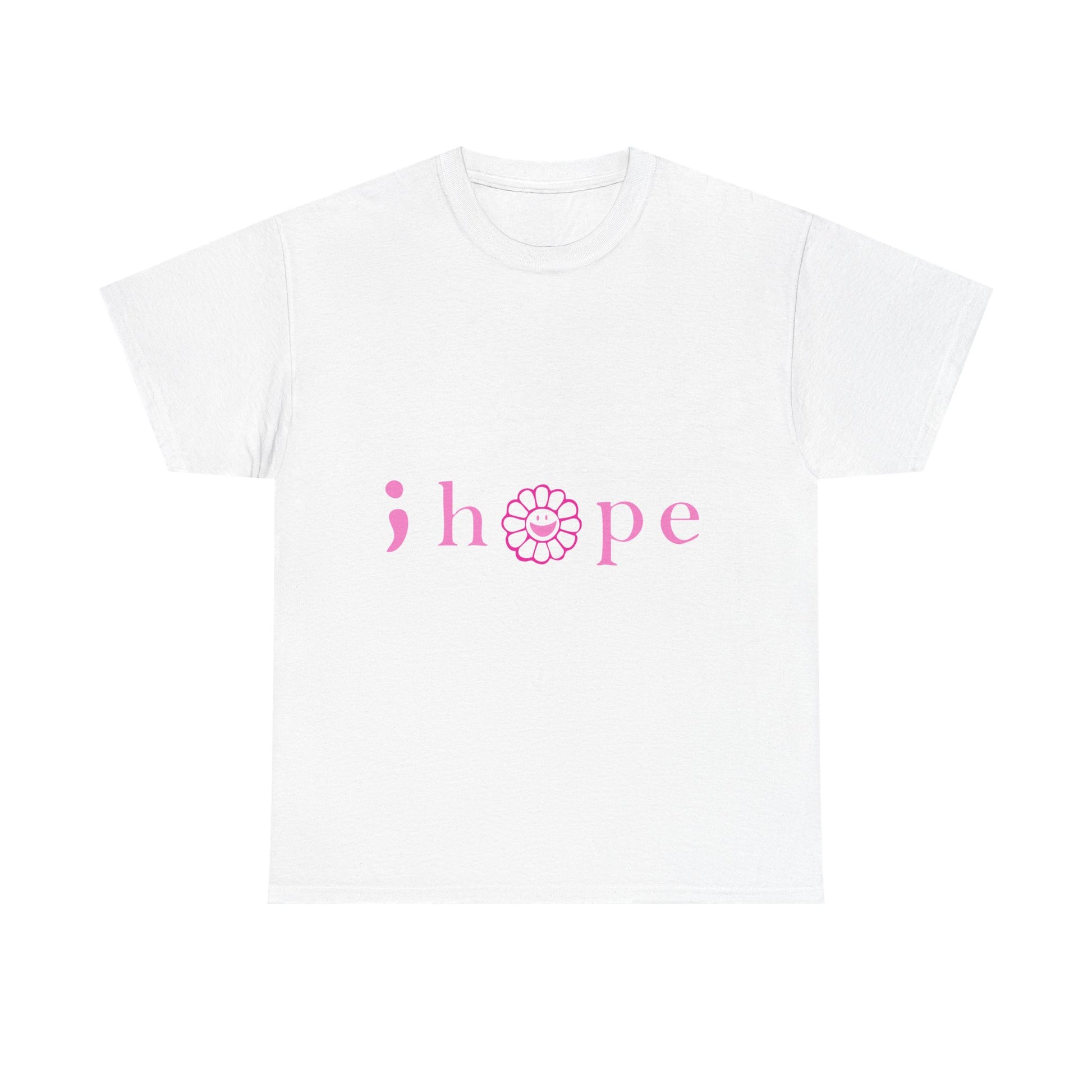 Pink Hope Smile Unisex Heavy Cotton Tee - snazzymerch