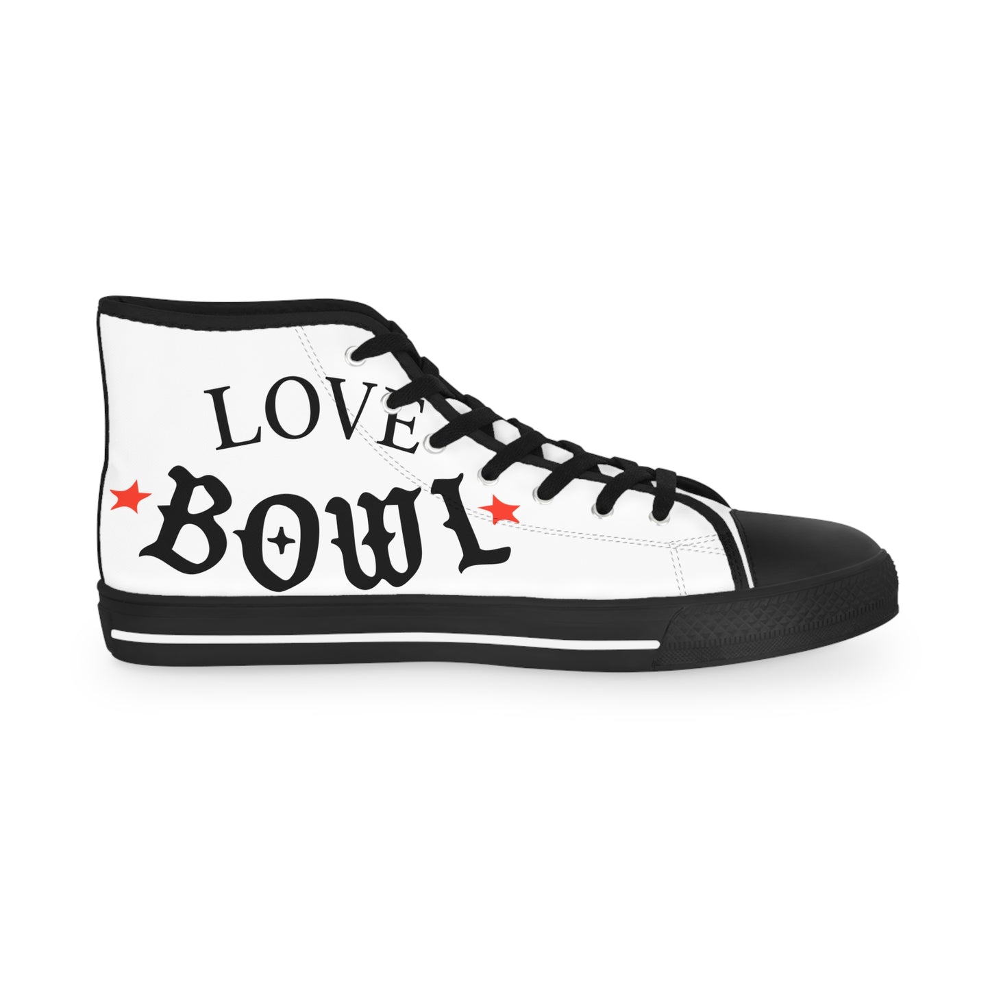 Love Bowl Retro Men's High Top Sneakers - snazzymerch