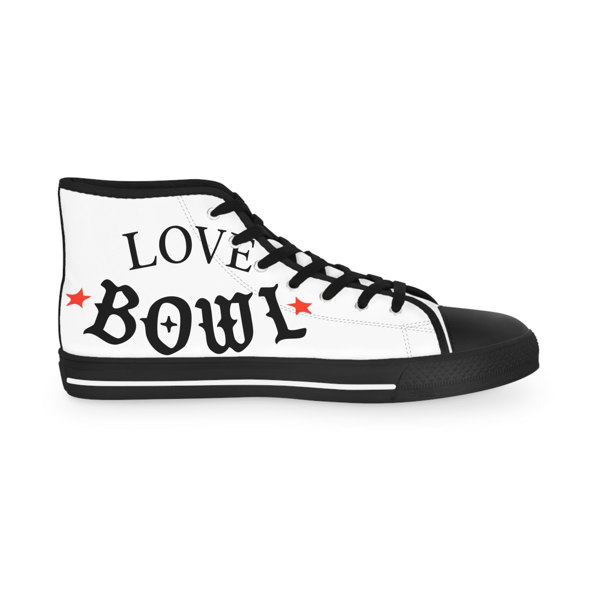 Love Bowl Retro Men's High Top Sneakers - snazzymerch