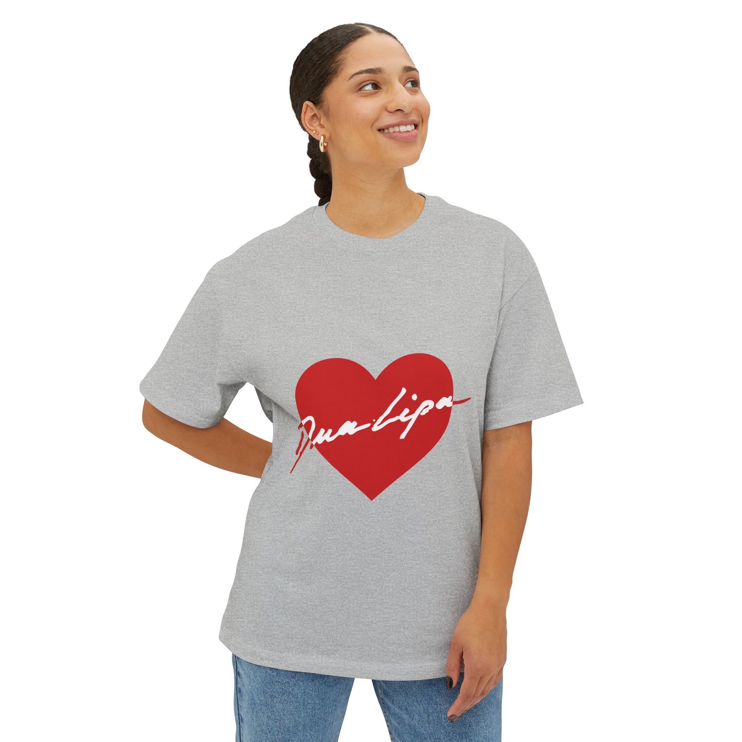 Heartbeat Love Unisex Oversized Boxy Tee - snazzymerch