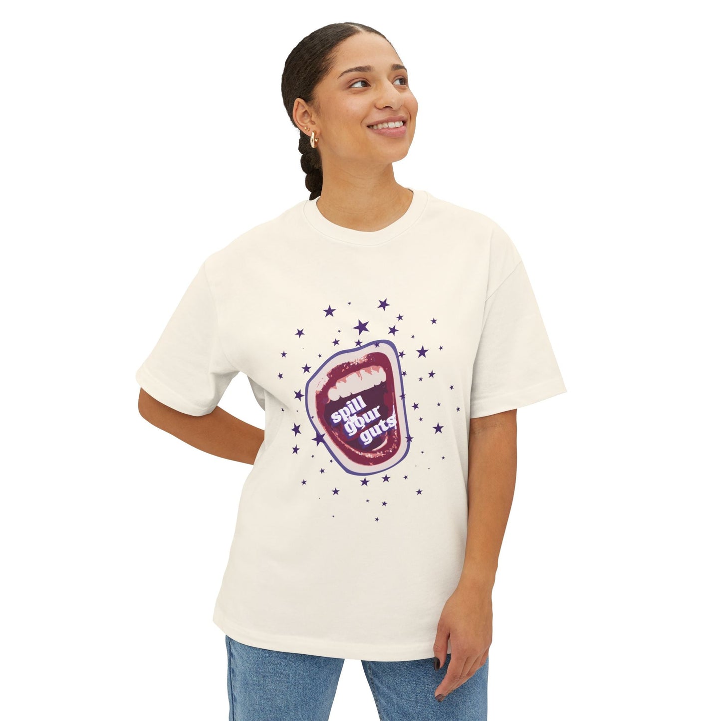 Spill Your Guts Scream-Oversized Tee Printify