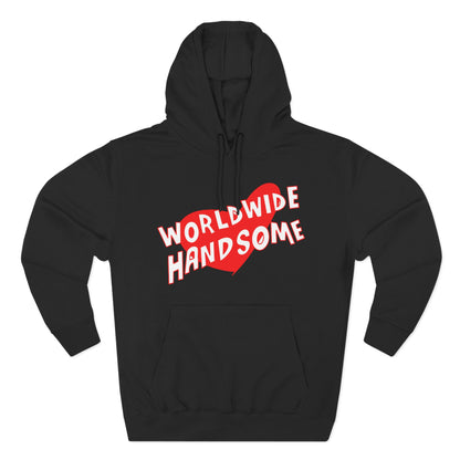 Worldwide Handsome Heart Three-Panel Fleece Hoodie - snazzymerch