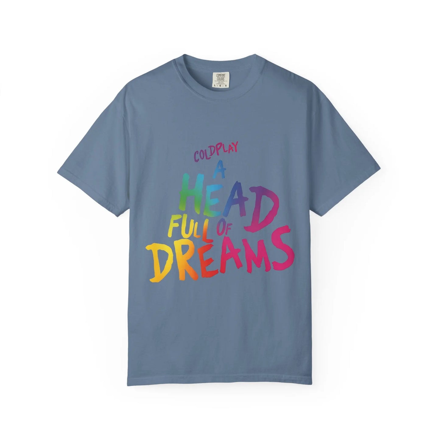 Unisex Garment-Dyed T-Shirt Inspired by Coldplay’s Iconic A Head Full of Dreams Printify