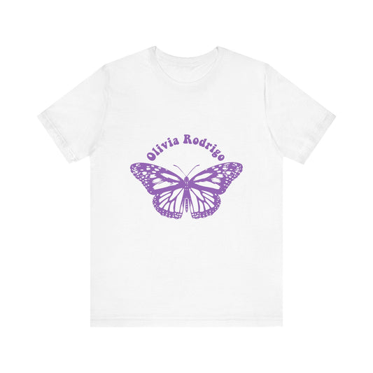 Olivia Rodrigo Unisex Jersey Short Sleeve Tee - With Butterfly Printify