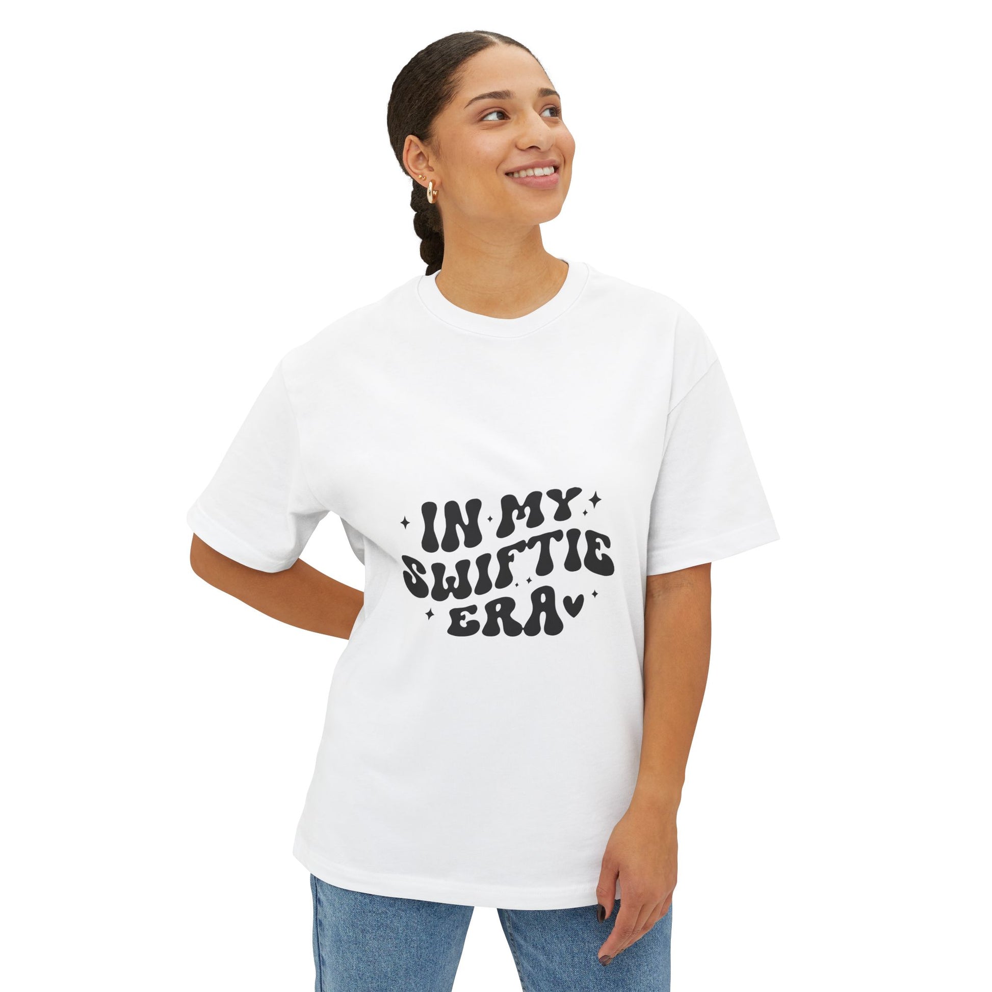 Retro Girl Power Unisex Oversized Boxy Tee - snazzymerch