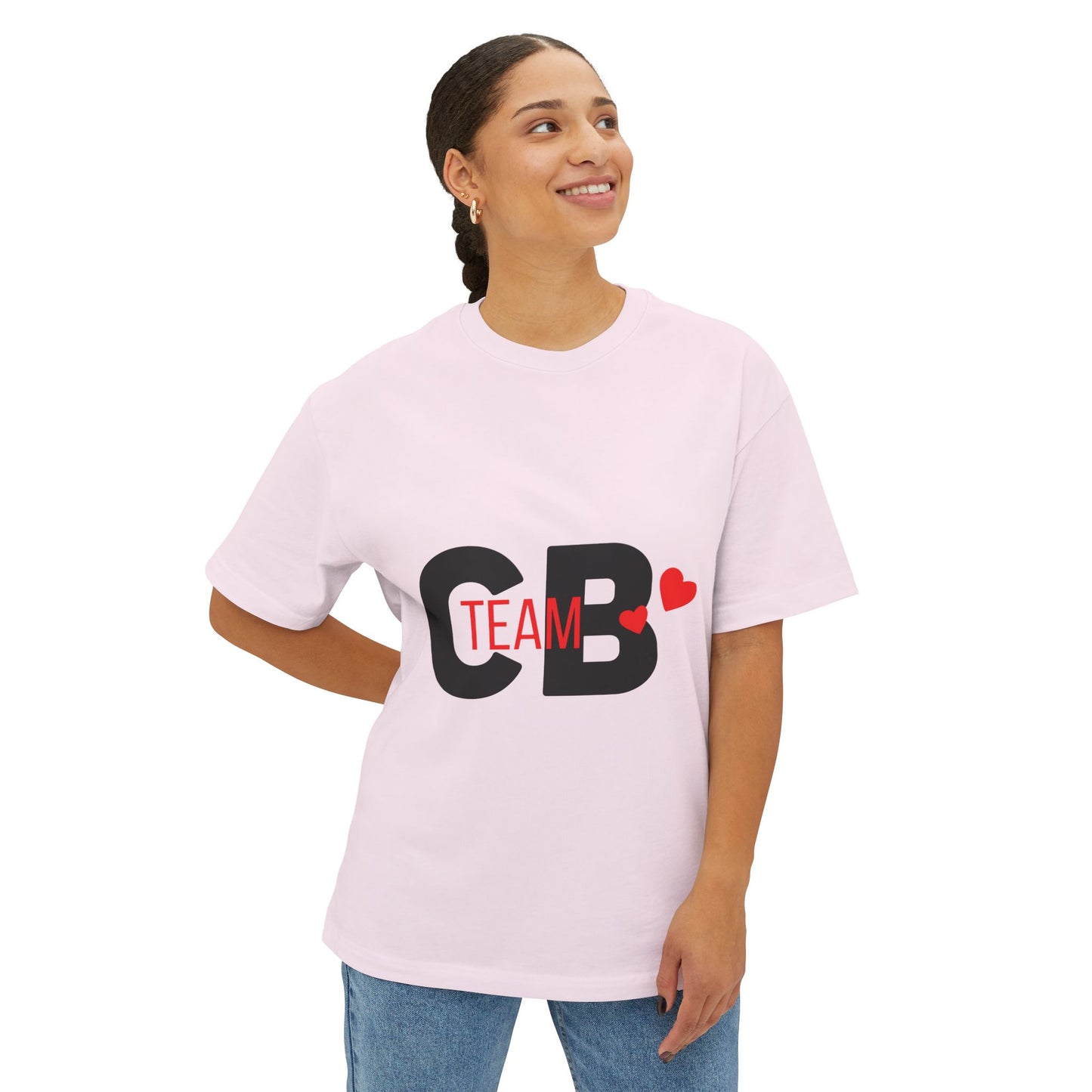 Heart Team Unisex oversized Boxy Tee - snazzymerch