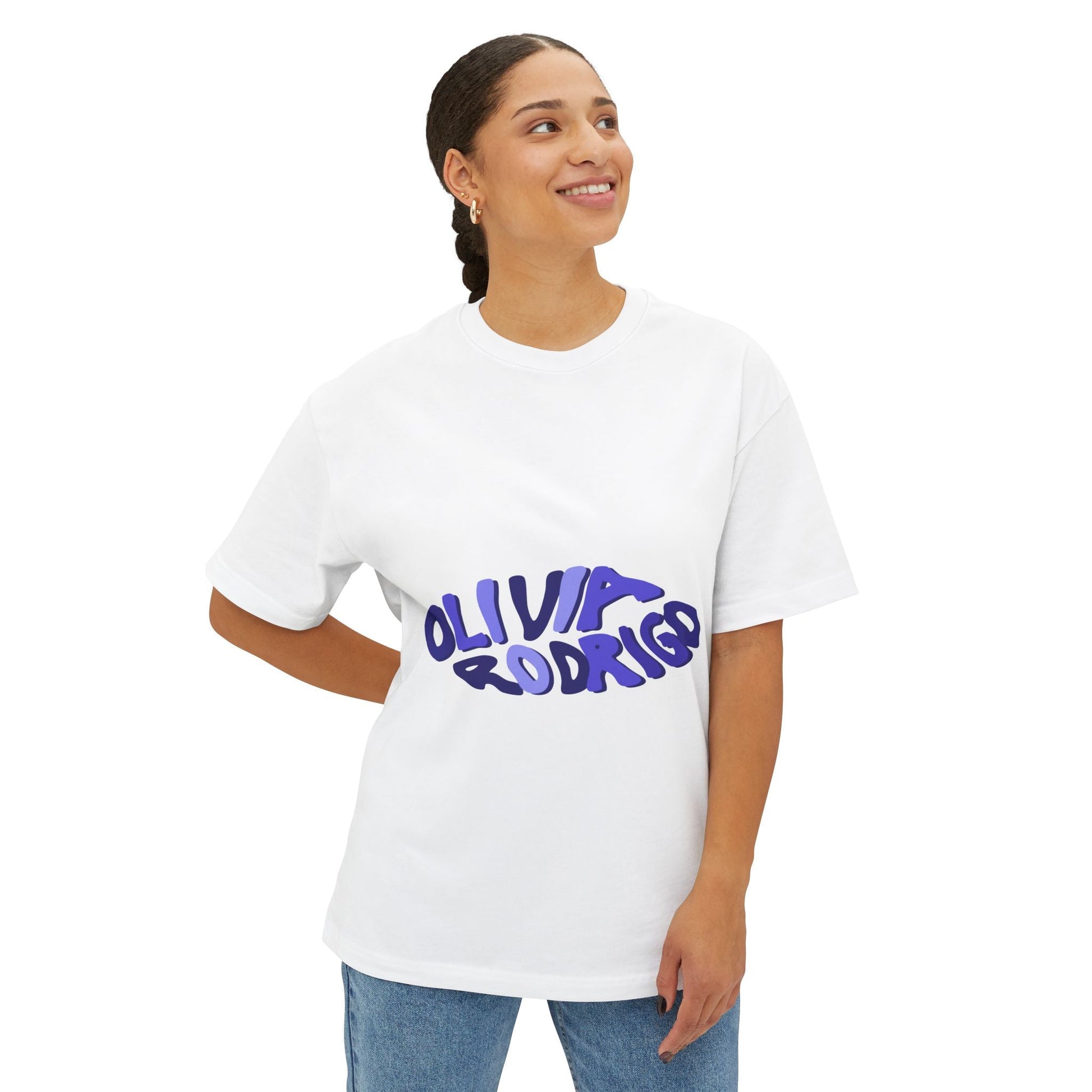 Olivia Rodrigo Wavy Text-Oversized Tee Printify