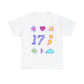 Symbols of 17 Aesthetic Unisex Heavy Cotton Tee - snazzymerch